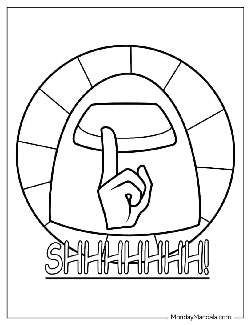 The Imposter Making Quiet Pose coloring page