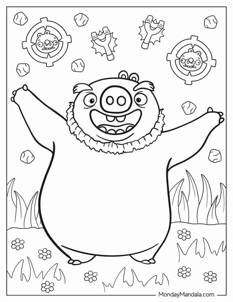 King Pig From Angry Birds Movie coloring page