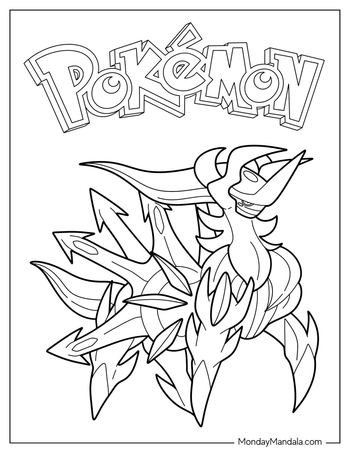 Arceus Coloring Page Pokemon Poster coloring page