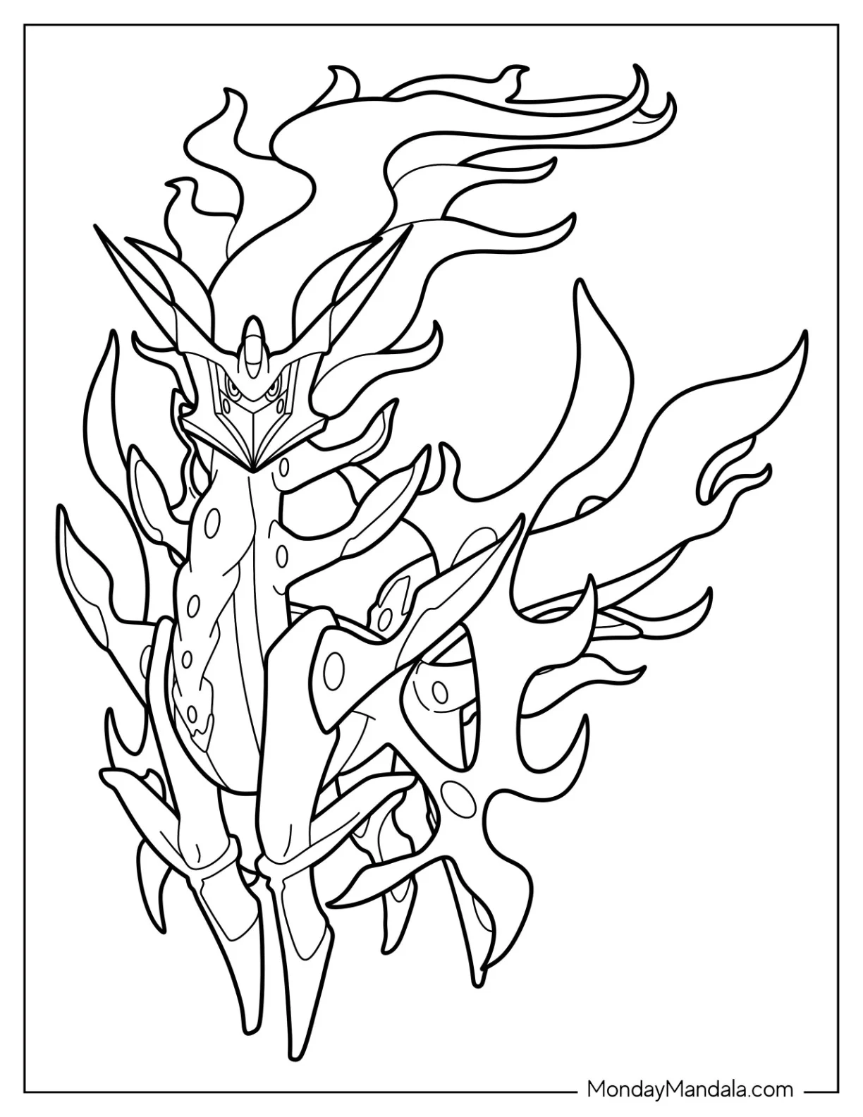 Mega Arceus Coloring Page Evolution coloring page — printable line art