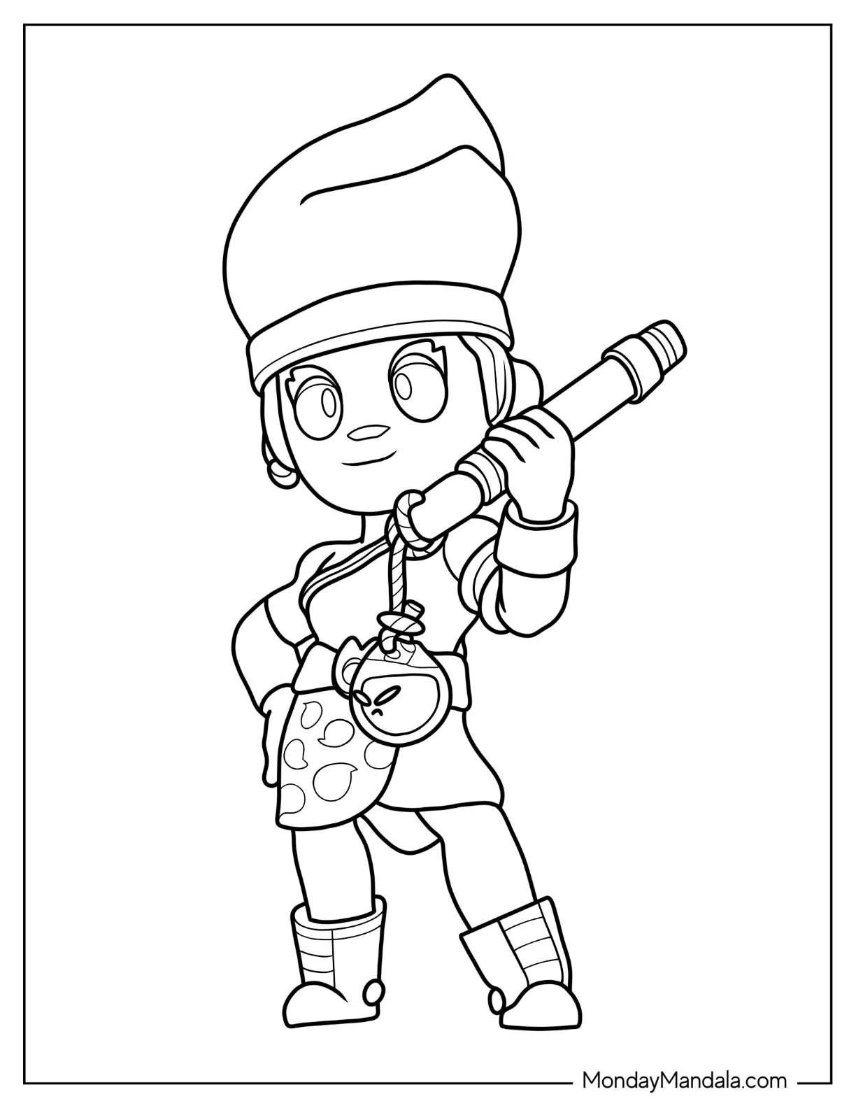 Brawl Stars Coloring Page Of Amber coloring page
