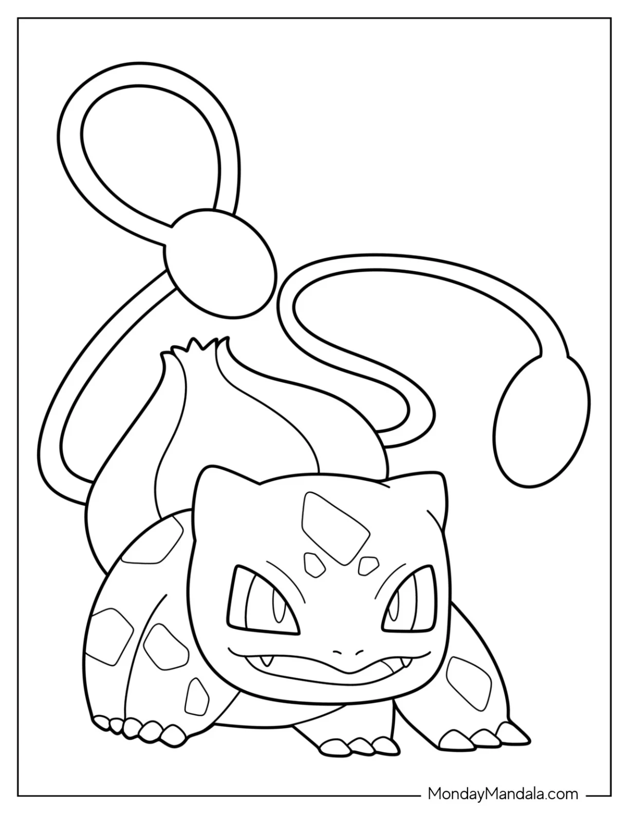 Bulbasaur Coloring Page Using Tentacles coloring page