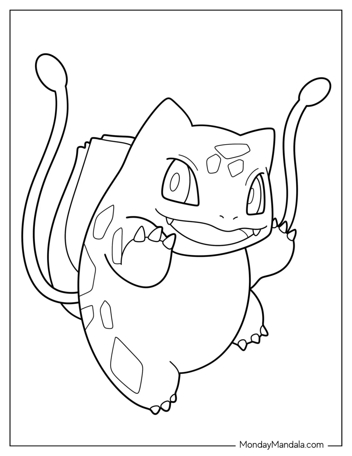 Easy Bulbasaur Coloring Page For Preschoolers coloring page