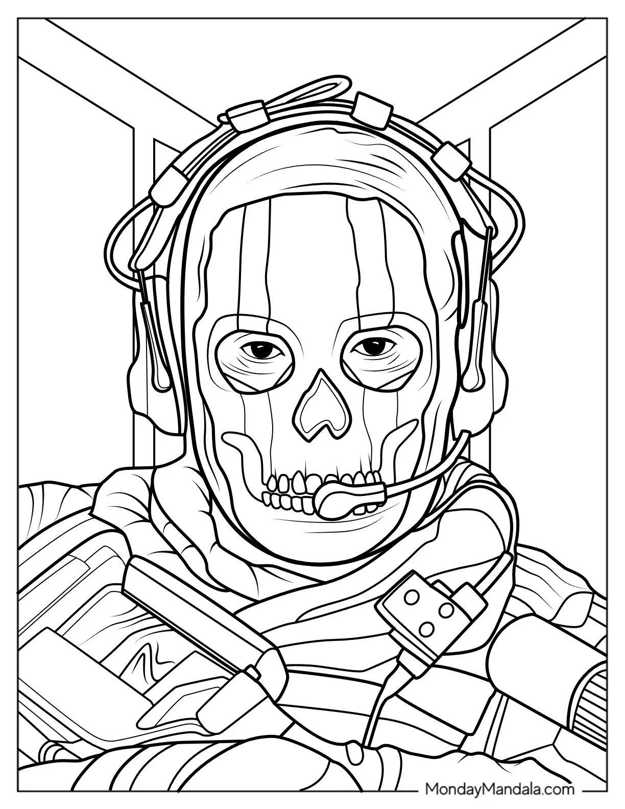 Call Of Duty Coloring Page Of Duty Ghost coloring page
