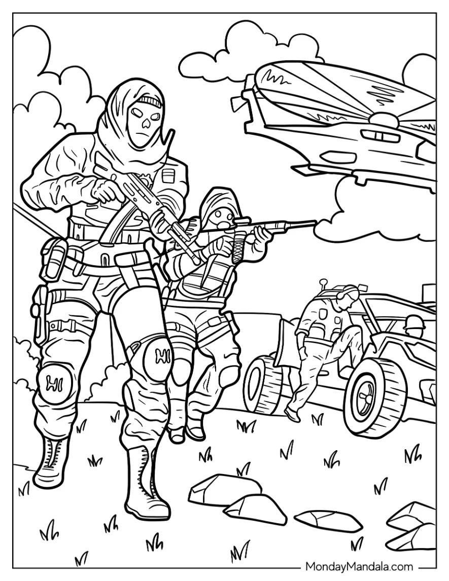 Call Of Duty Coloring Page Of Modern Warfare 2 coloring page
