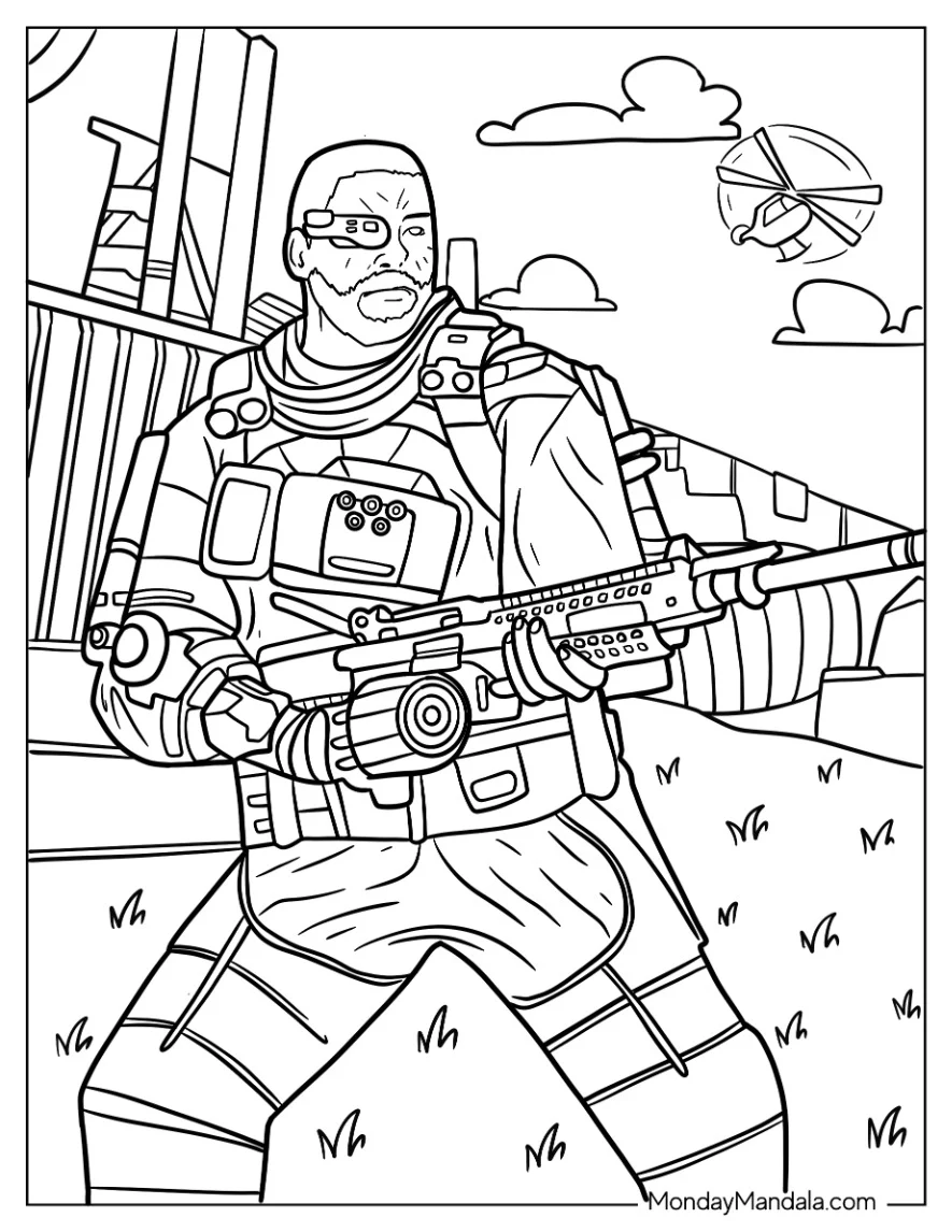 Epic Nomad Druid Skin Call Of Duty Coloring Page coloring page
