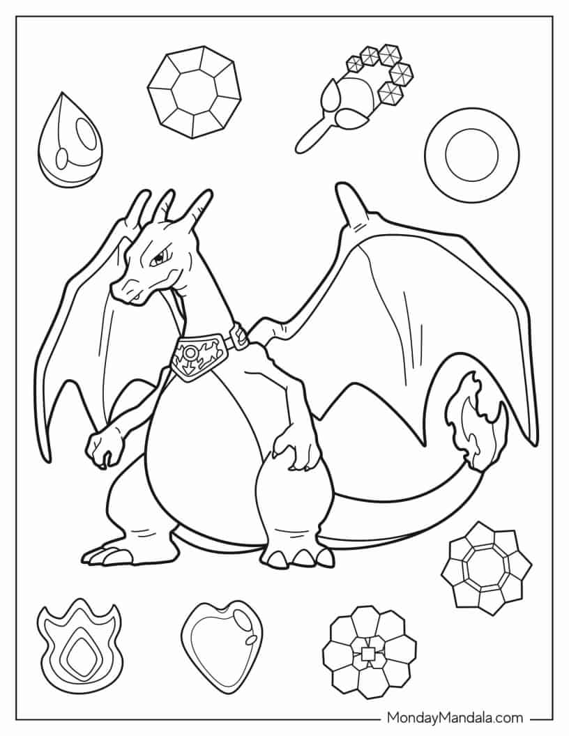 Clarissa_s Charizard coloring page — printable line art