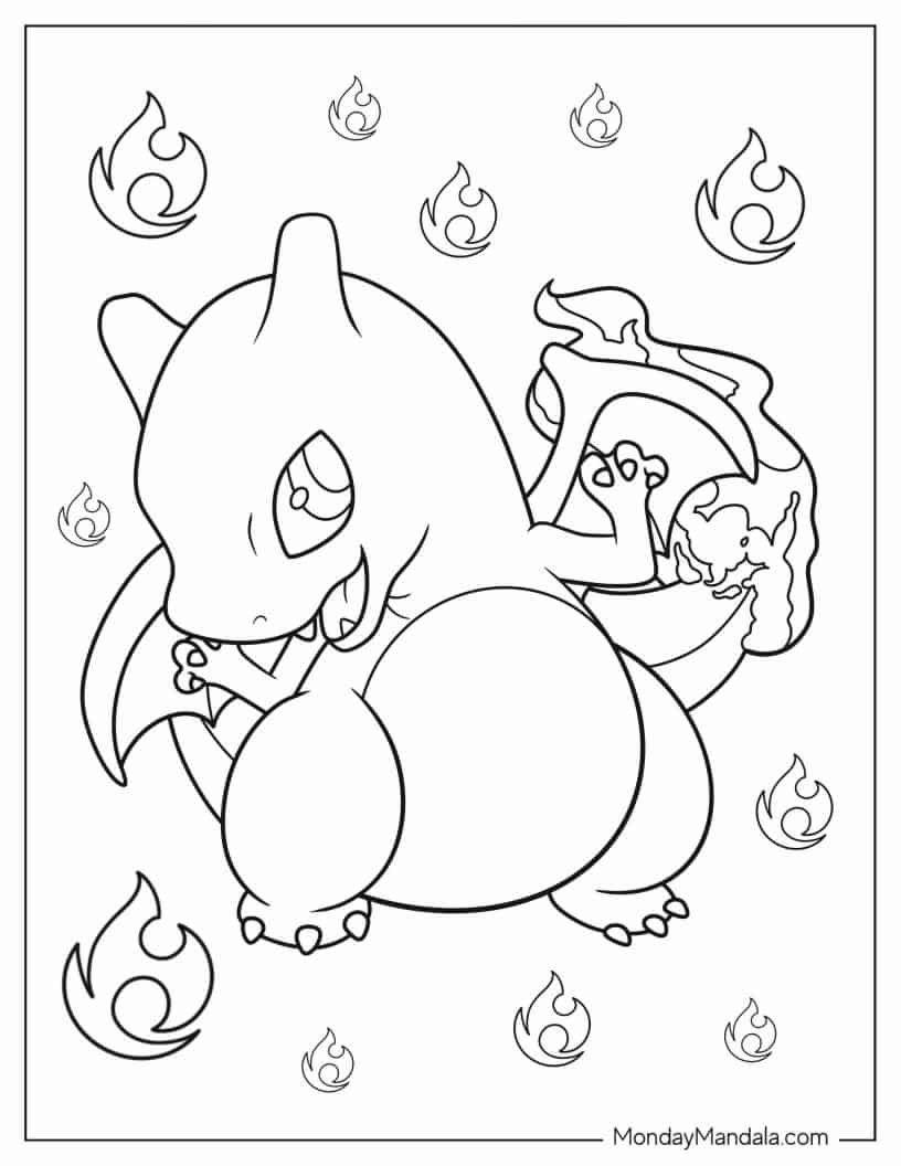 Cute Chibi Charizard Coloring In coloring page