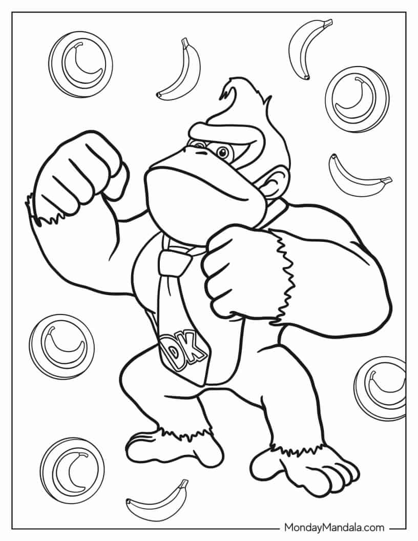 Donkey Kong Coloring Page coloring page