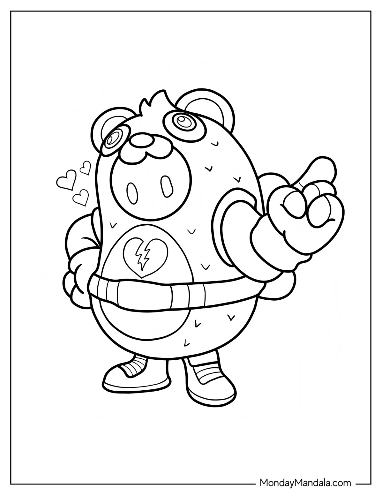 Fortnite Fall Guys Coloring Page coloring page