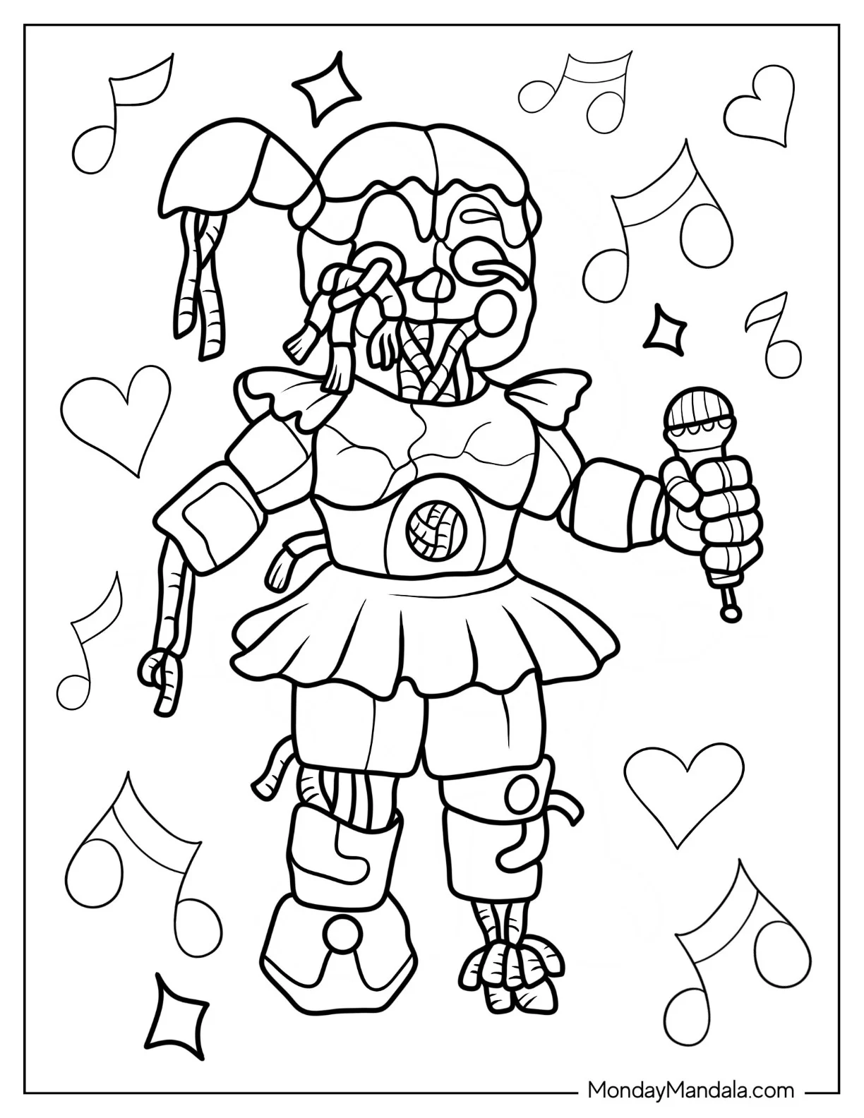 Five Nights At Freddy's Coloring Page Sister Location Circus Baby coloring page