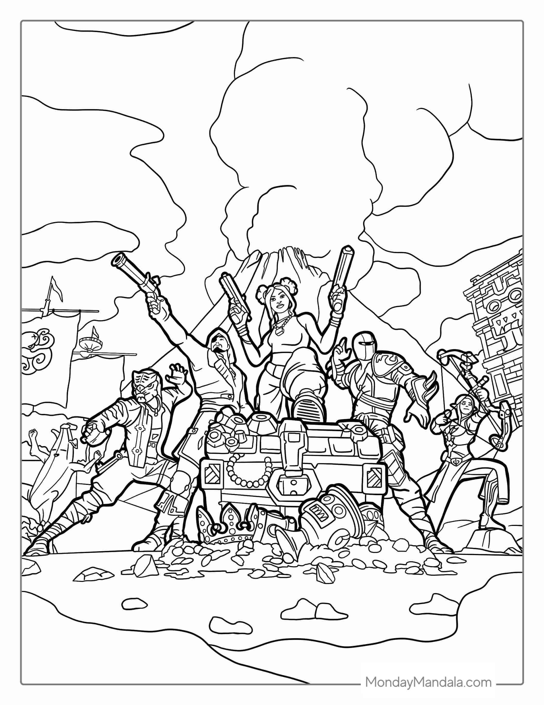 Fortnite Battle Royale To Color coloring page
