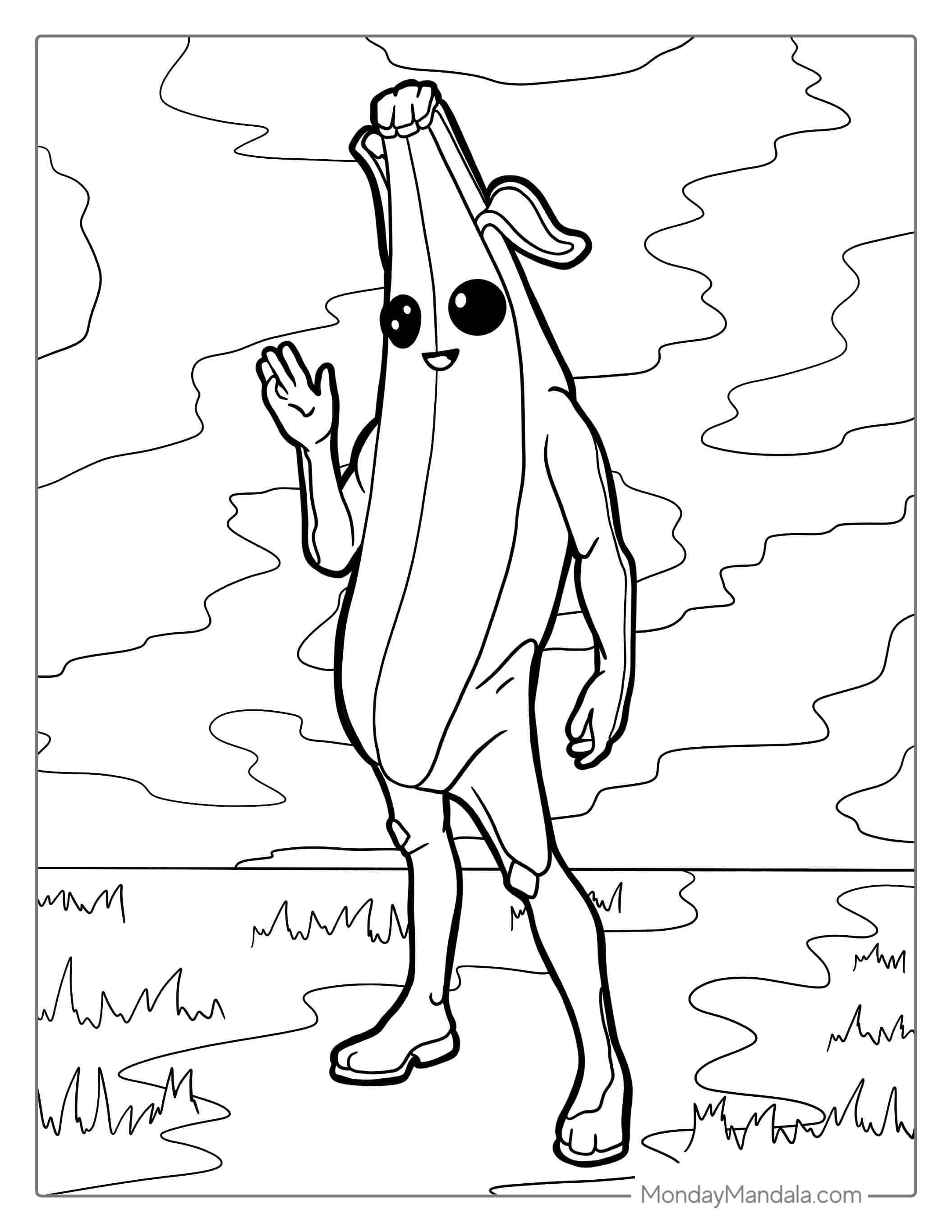 Fortnite Peely (Banana) Skin coloring page
