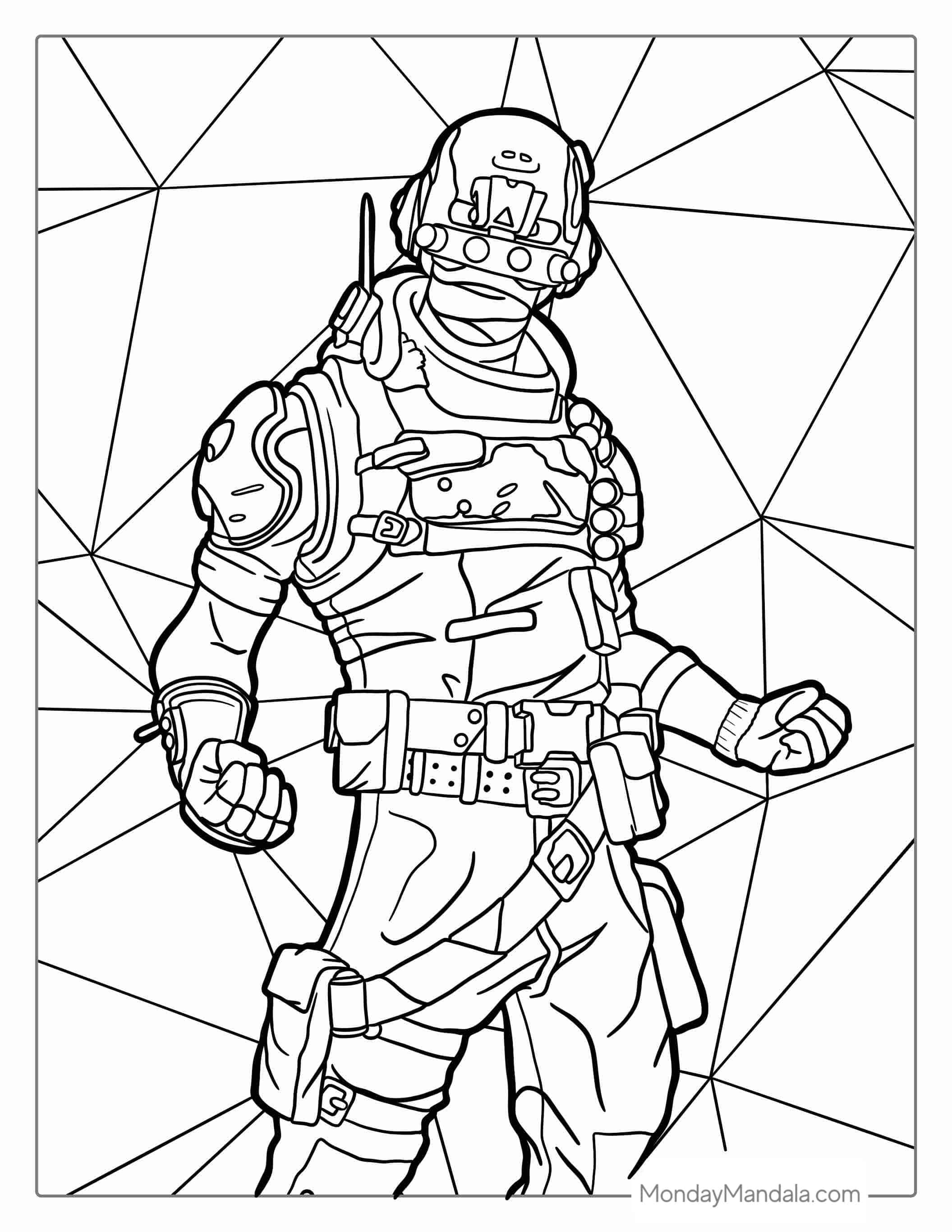 Fortnite Tech Ops Skin coloring page