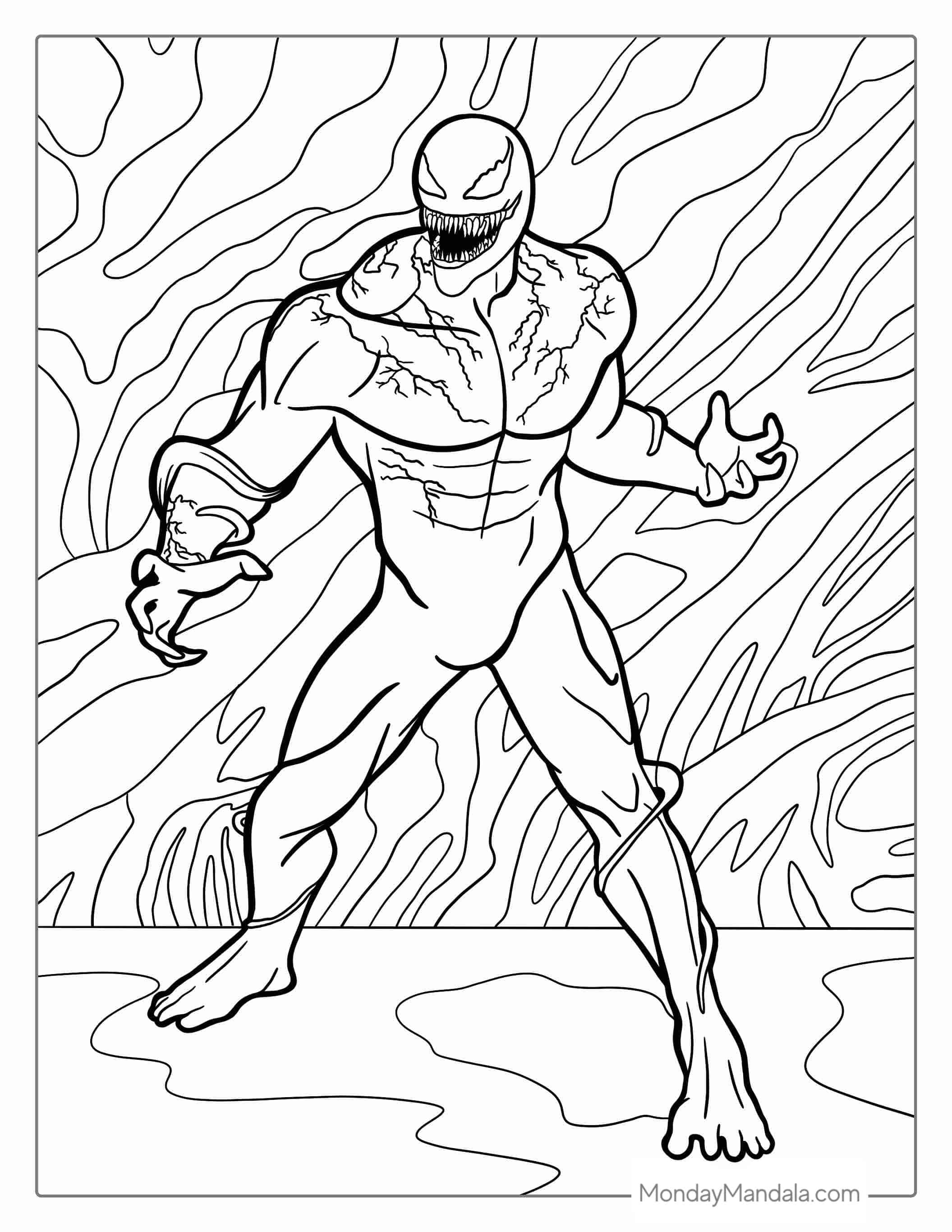 Fortnite Venom Coloring Page coloring page — printable line art