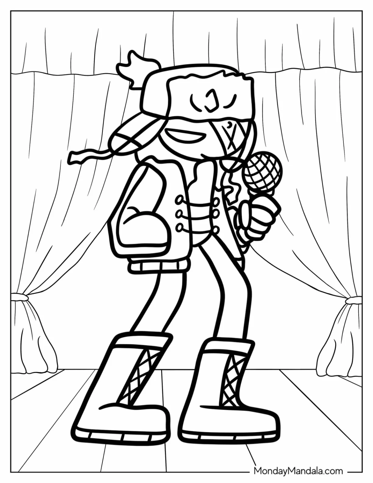 Friday Night Funkin' Coloring Pages Of Ruv coloring page