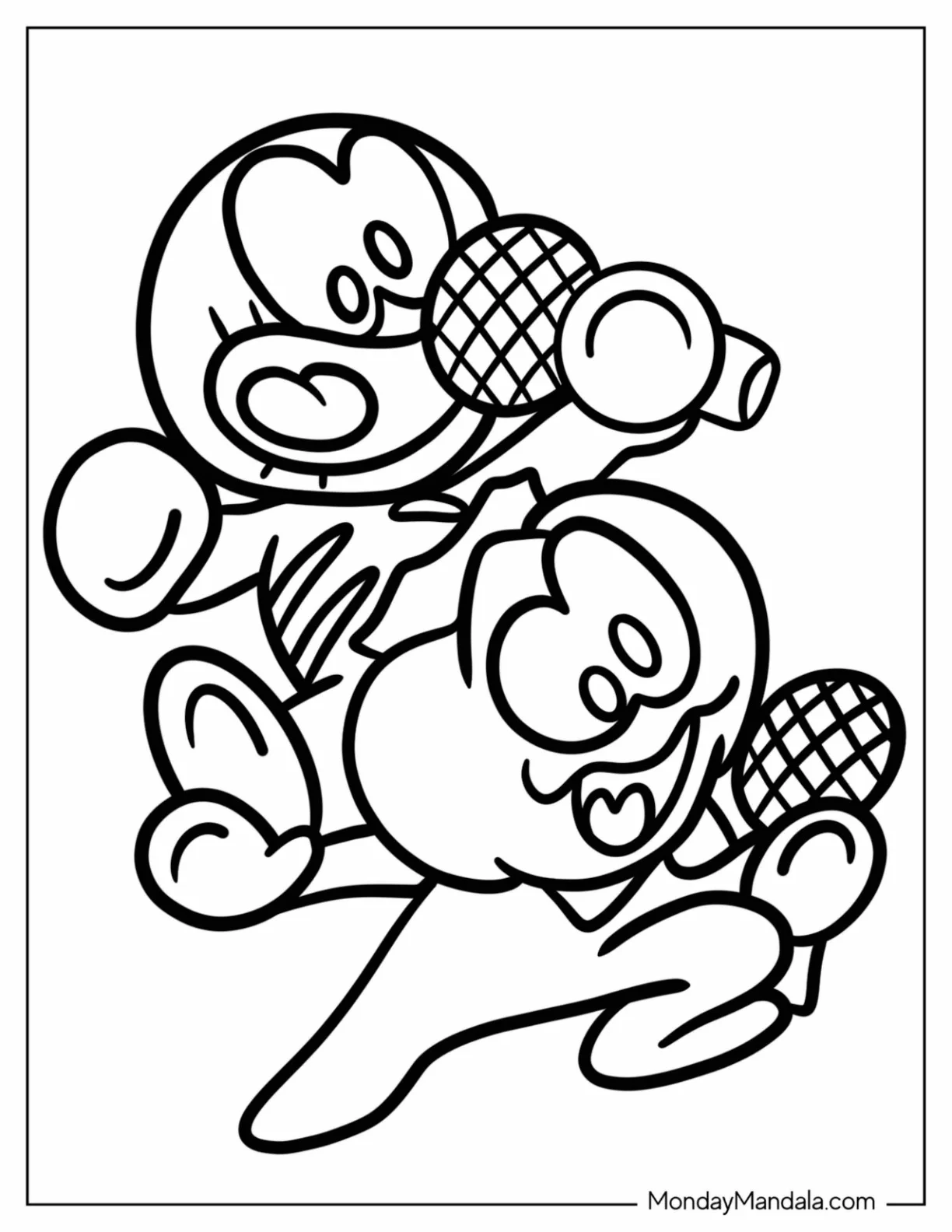 Friday Night Funkin' Coloring Pages Of The Spooky Kids For Preschoolers coloring page