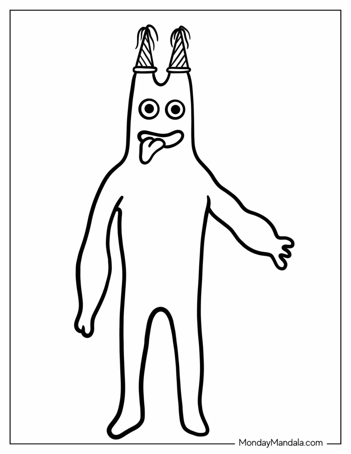 Garten of Banban Coloring Page Easy Banban For Kids coloring page
