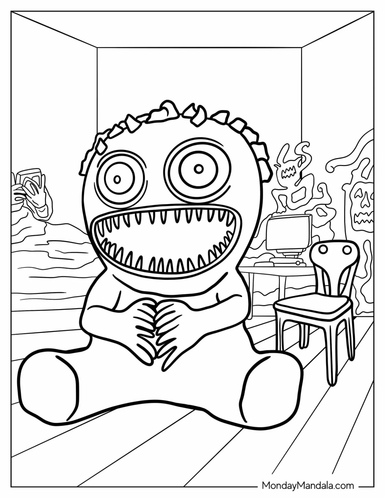 Garten of Banban Coloring Page Frightening Jumbo Josh coloring page