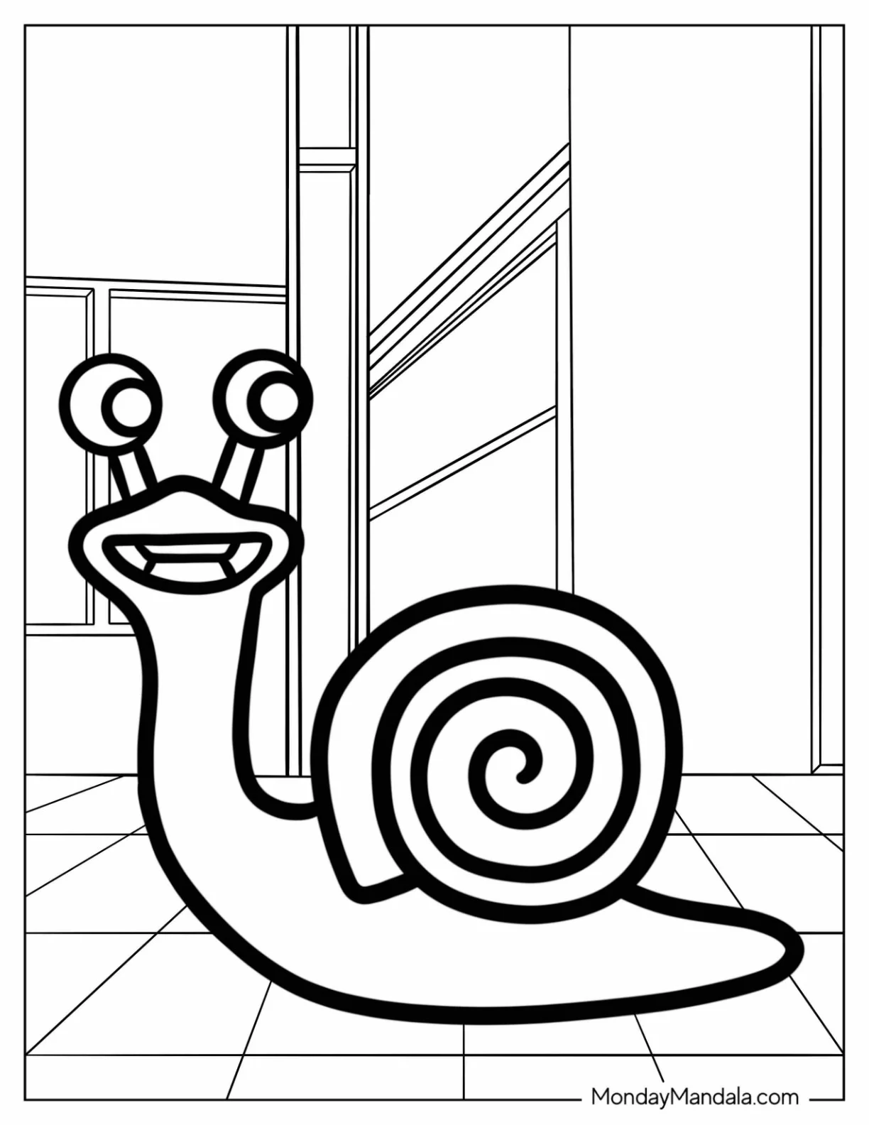 Garten of Banban Coloring Page Happy Slow Seline coloring page