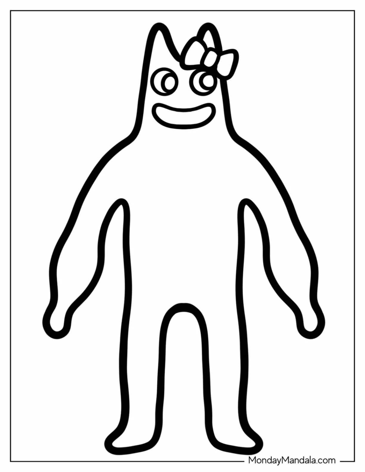 Garten of Banban Coloring Page Kawaii Banbaleena For Preschoolers coloring page
