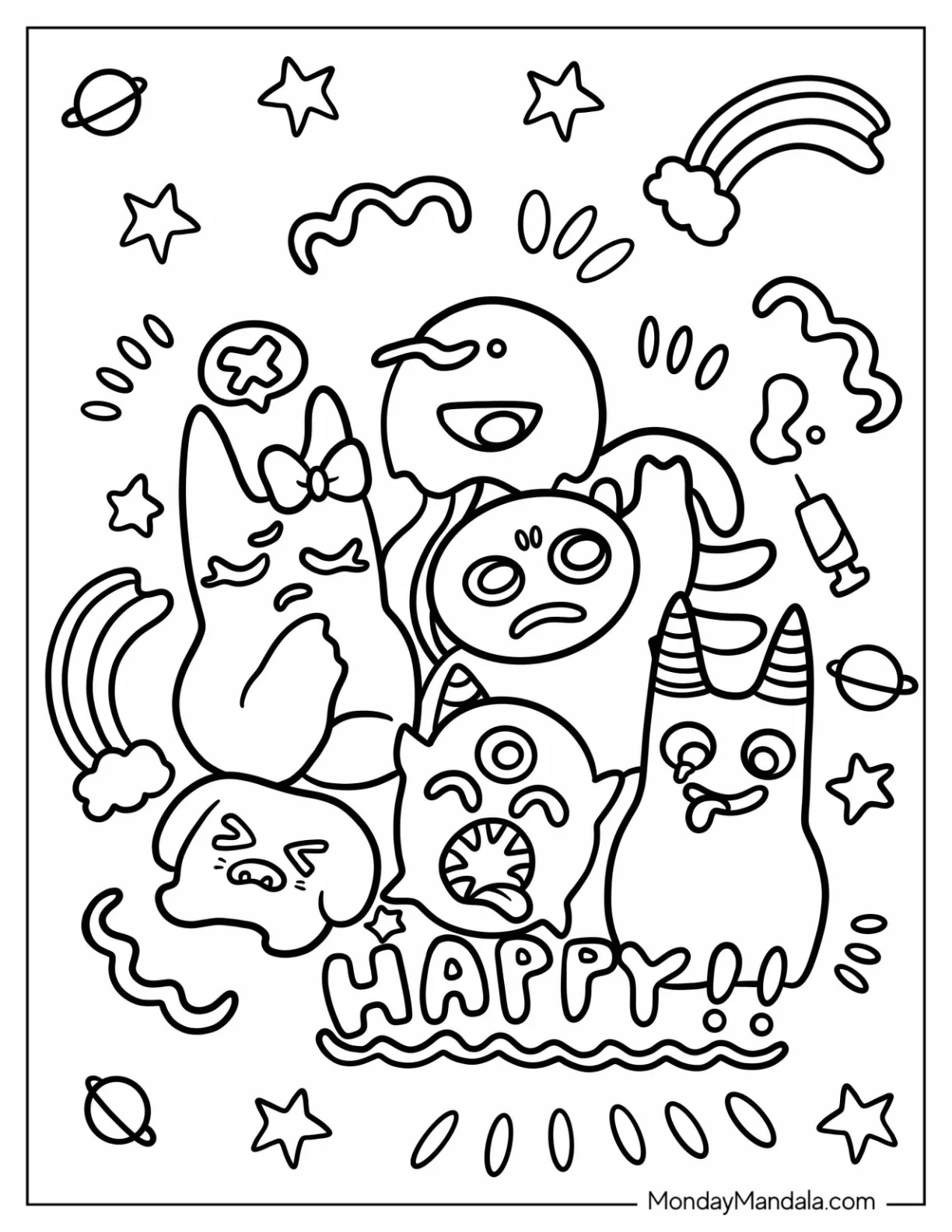 Garten of Banban Coloring Page Kawaii Garten Of Banban For Preschoolers coloring page