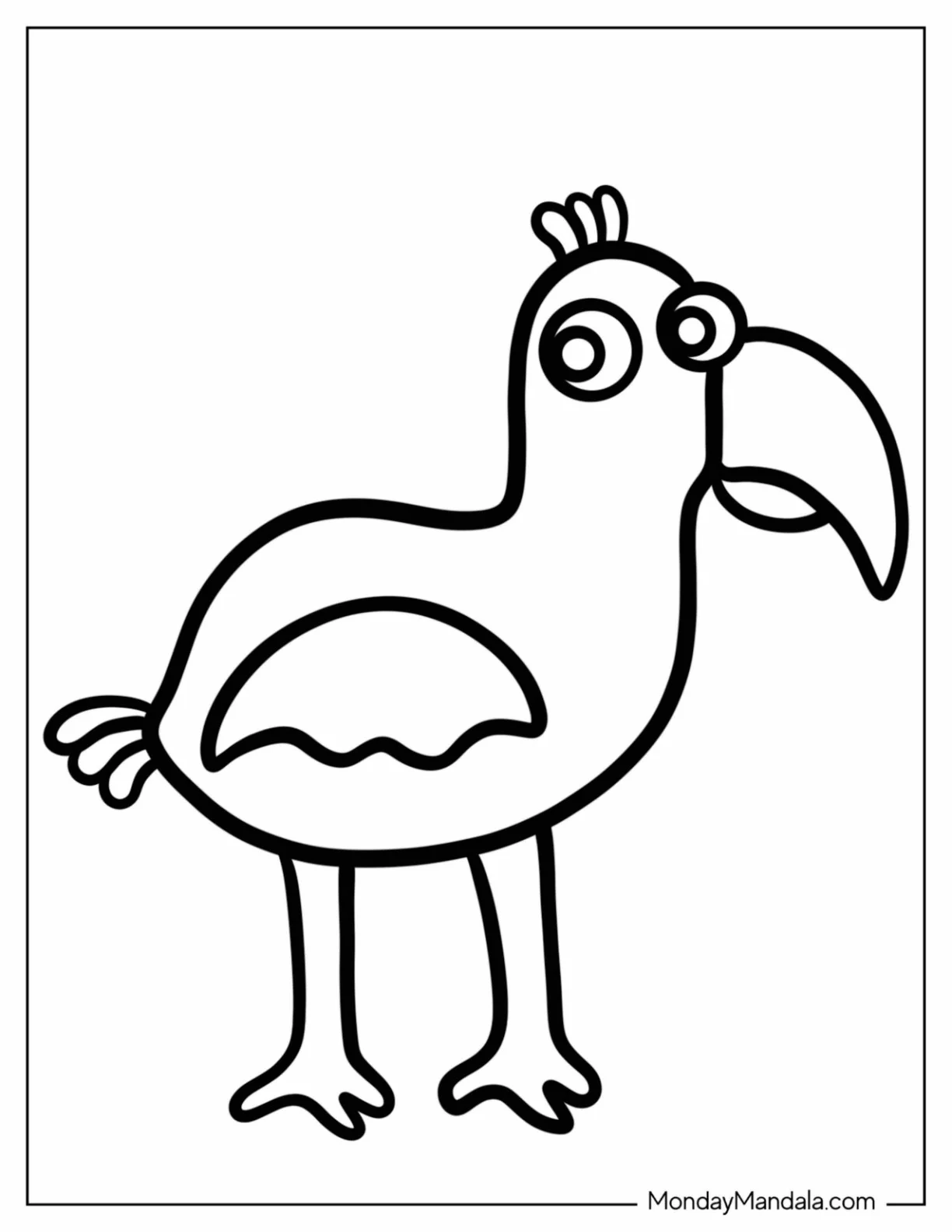 Garten of Banban Coloring Page Of Easy Opila Bird For Preschoolers coloring page