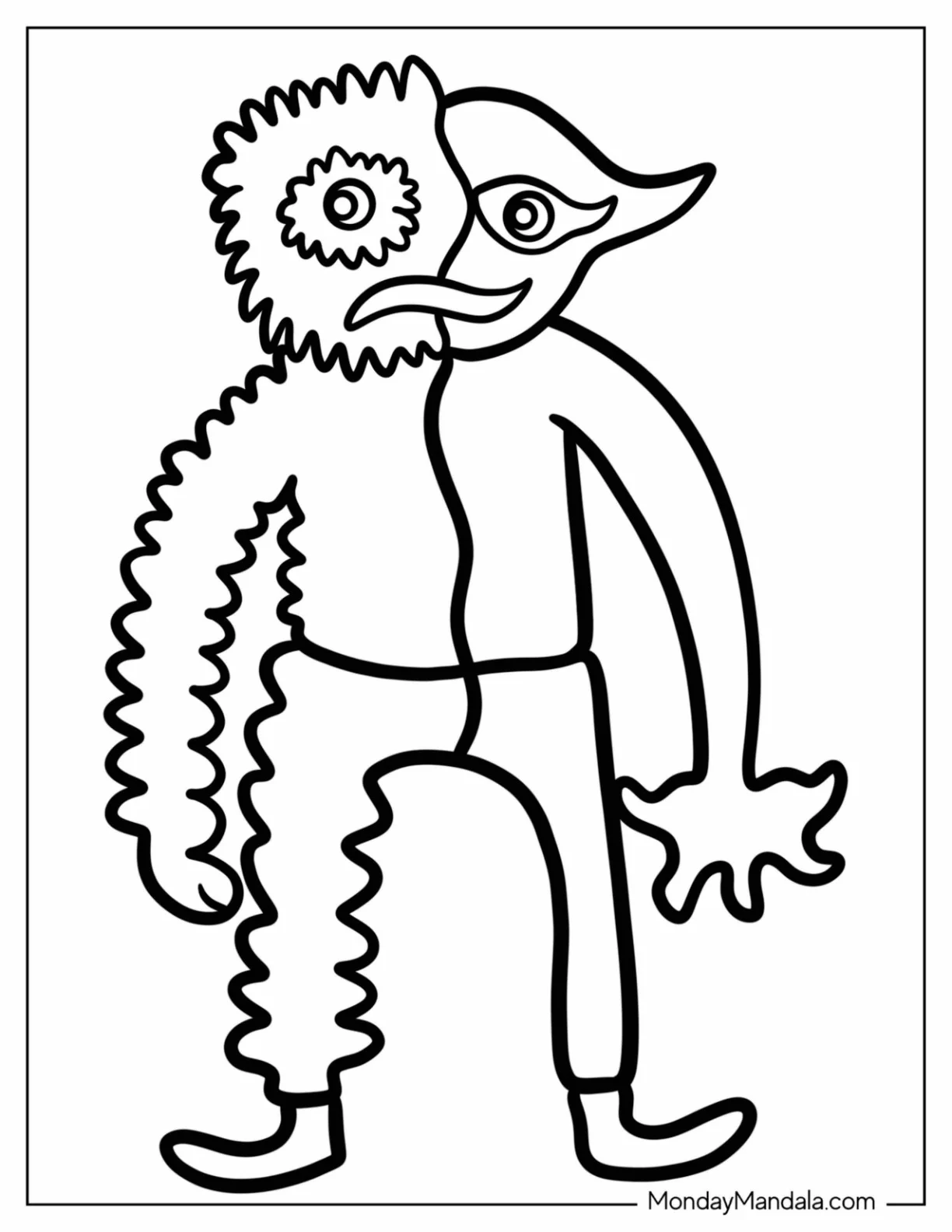 Garten of Banban Coloring Page Of SmileyGiggle  For Preschoolers coloring page