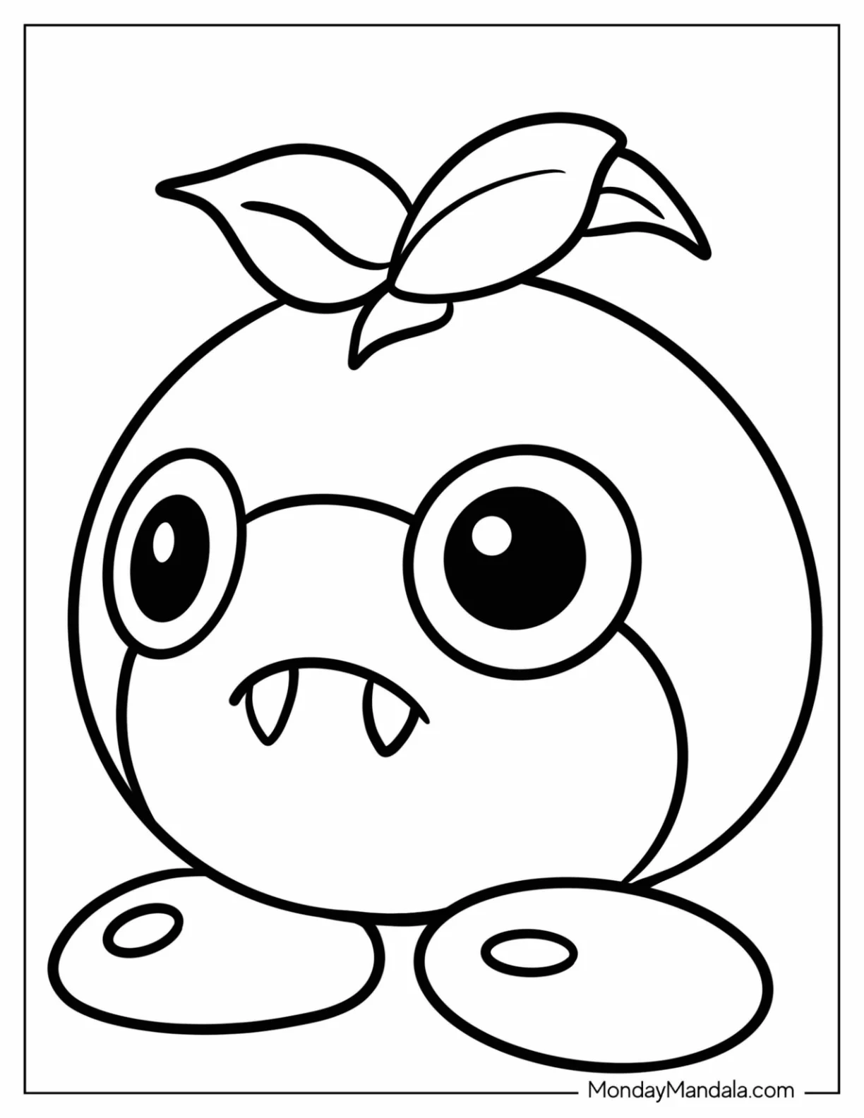 Goomba Coloring Page Of Kawaii Goombud For Preschoolers coloring page — printable line art