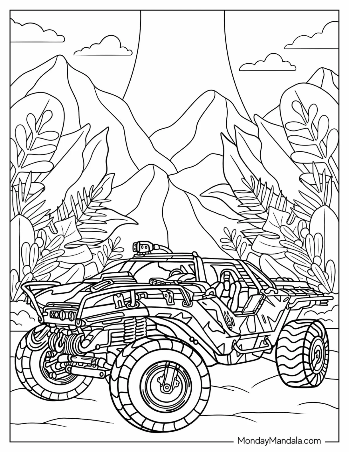Halo Coloring Page Of Forza Horizon 3 Land Vehicle coloring page