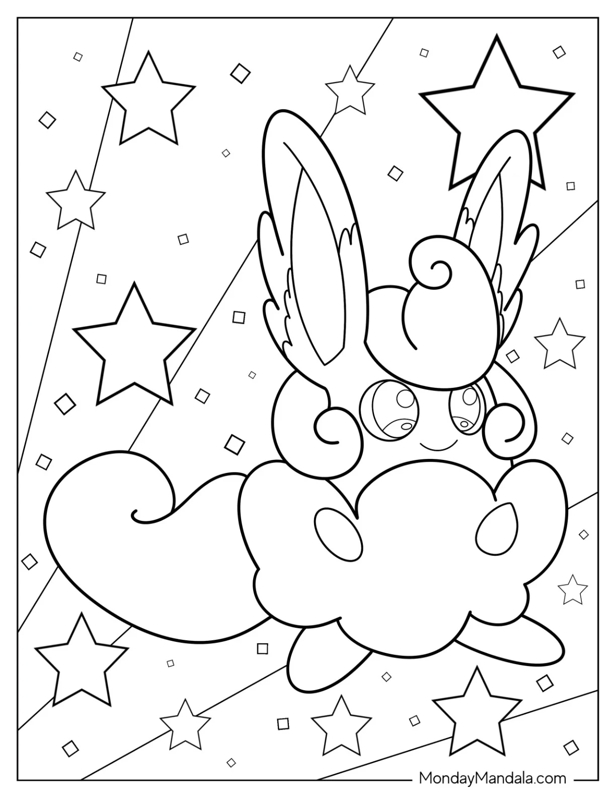 Jigglypuff Coloring Page Of Mega Wigglytuff coloring page