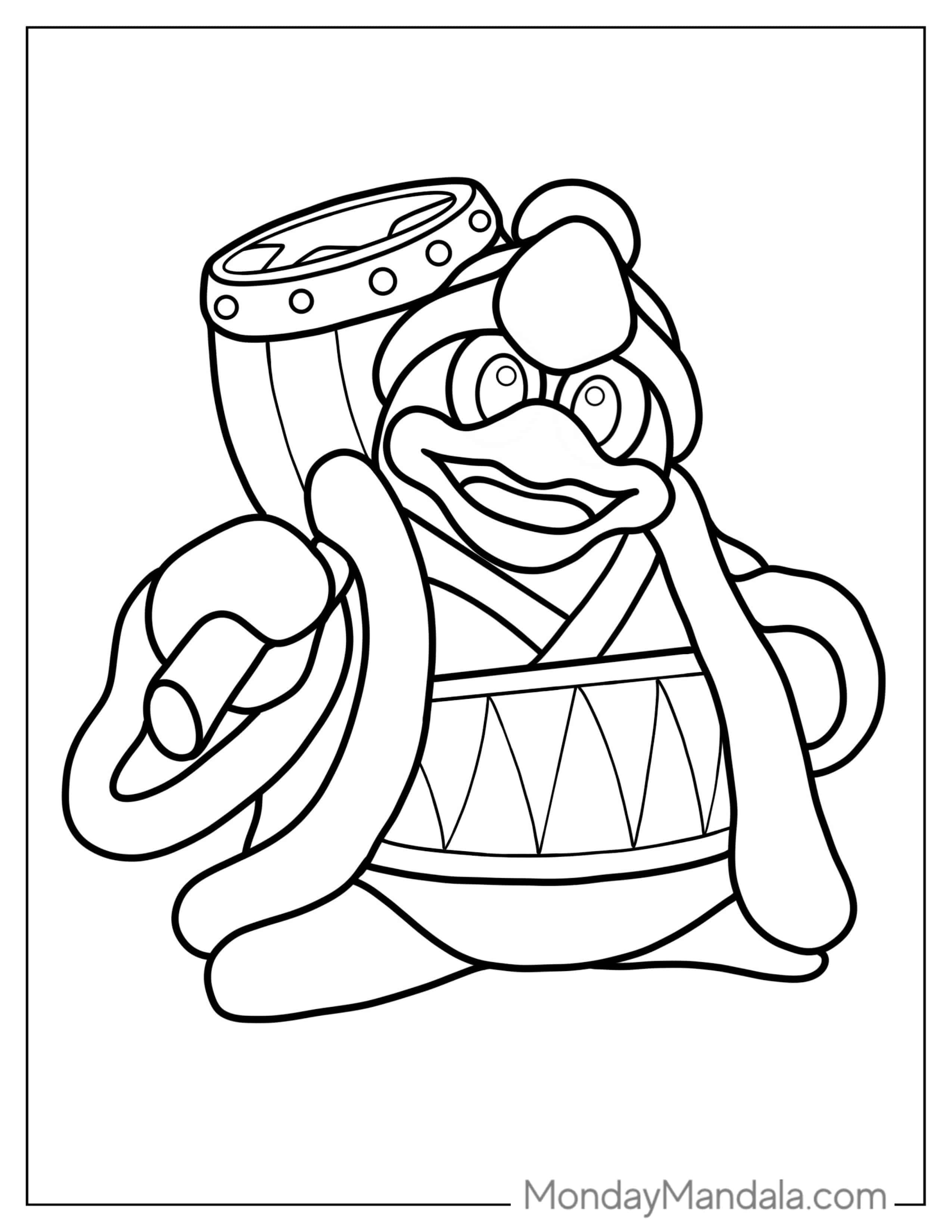 Coloring Page Of King Dedede Penguin coloring page