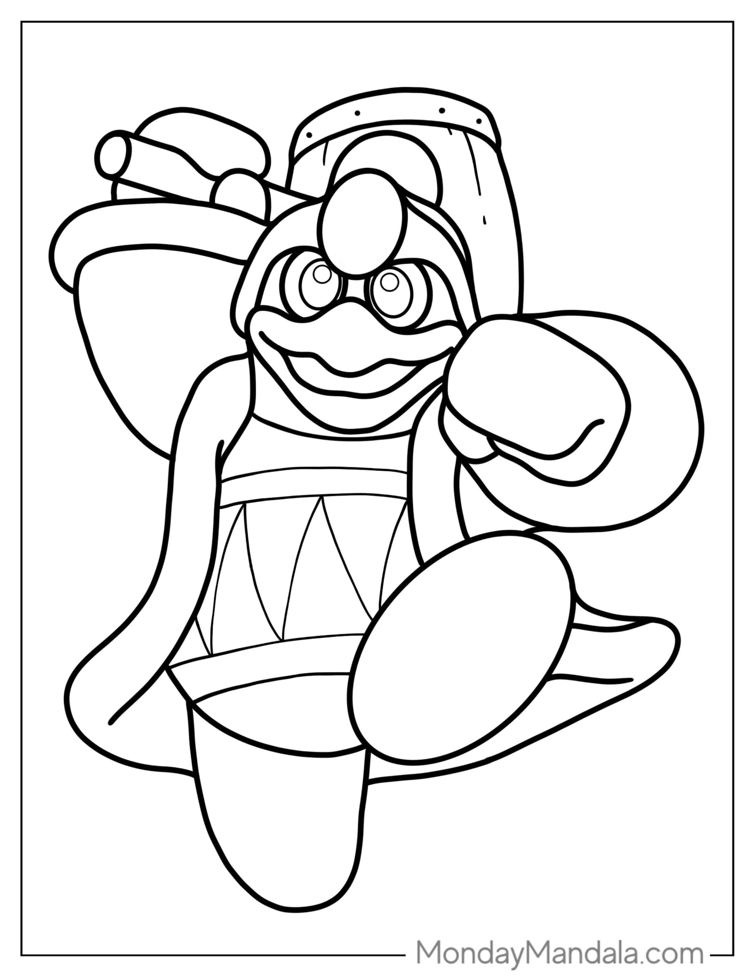 King Dedede From Kirby To Color coloring page