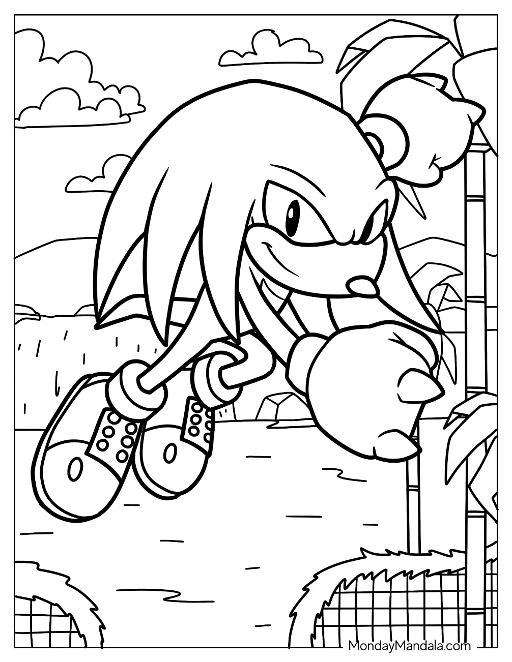 Leapoing Knuckles Coloring Page coloring page