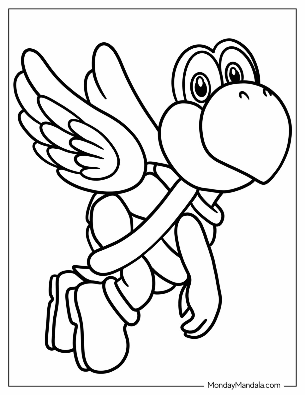 Koopa Paratroopa Coloring Page coloring page