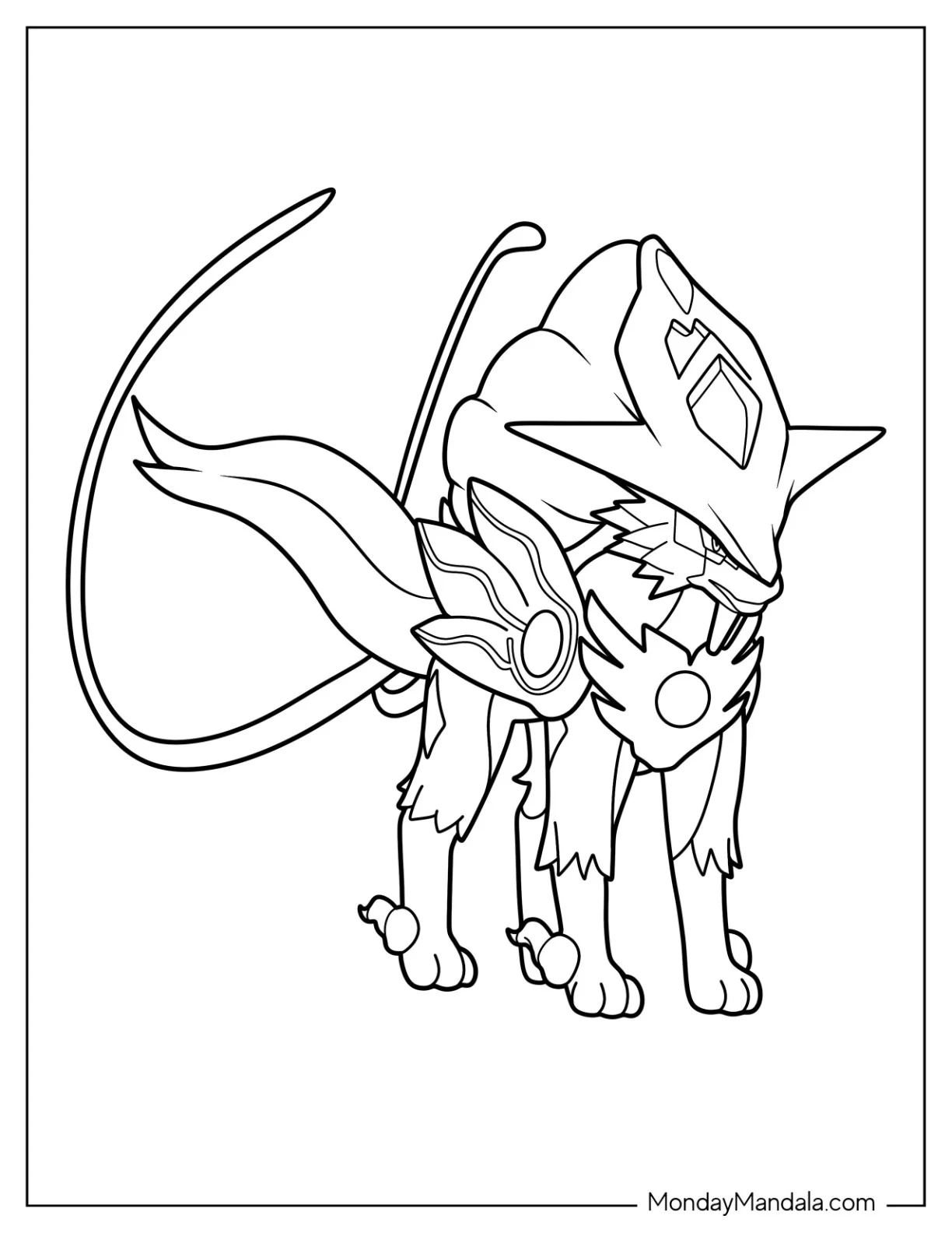 Suicune Legendary Pokemon Coloring Page coloring page