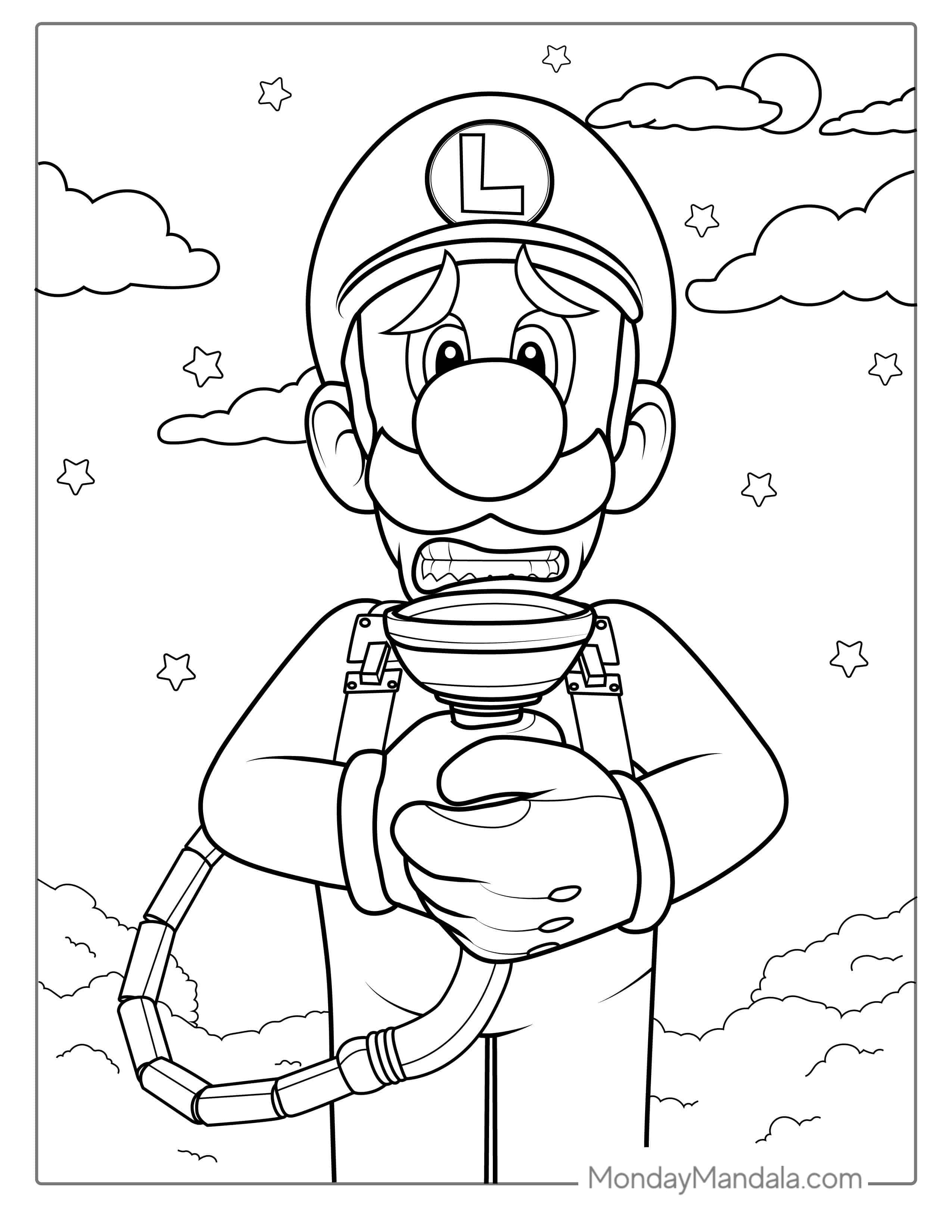 Coloring Page Of Luigi_s Mansion coloring page