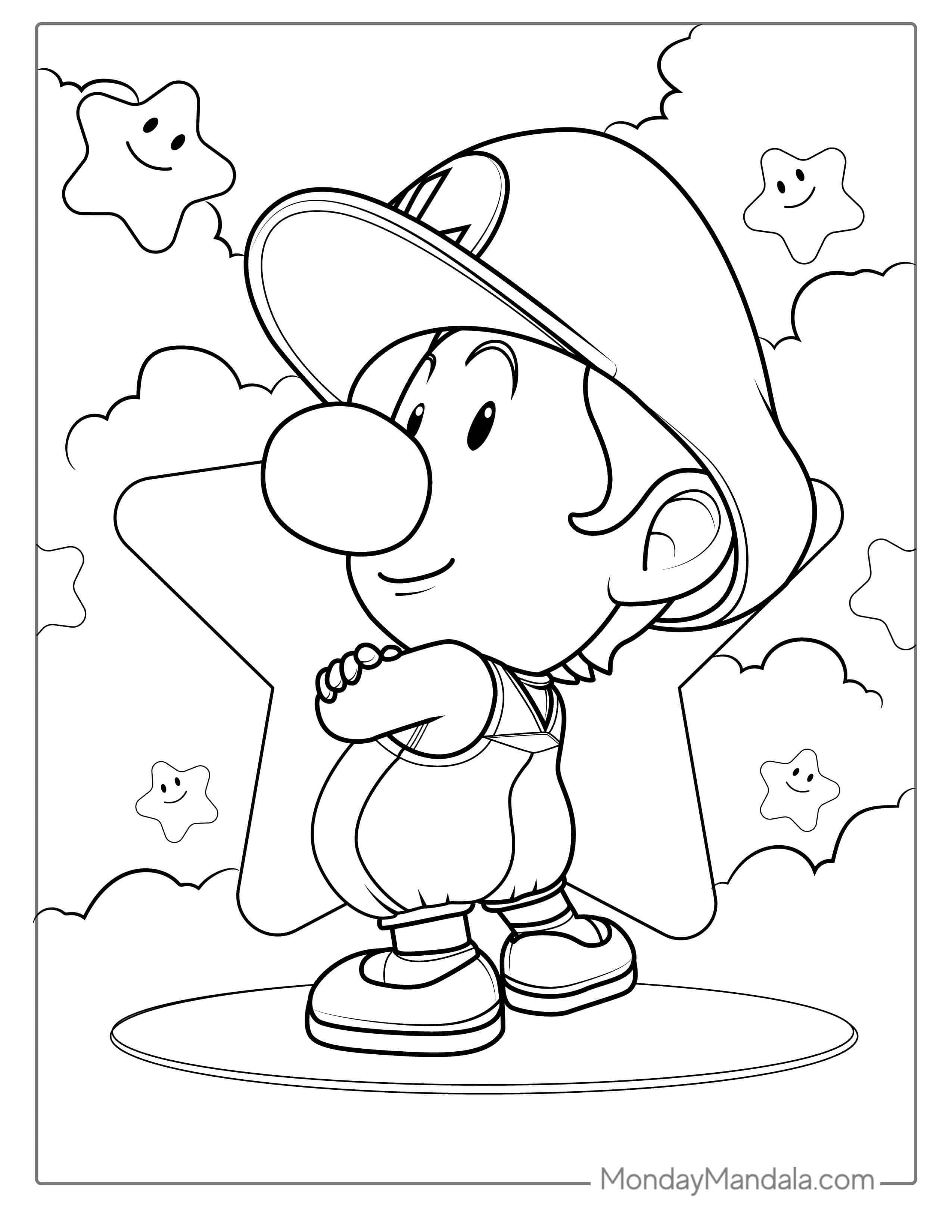 Coloring Sheet Of Baby Luigi coloring page