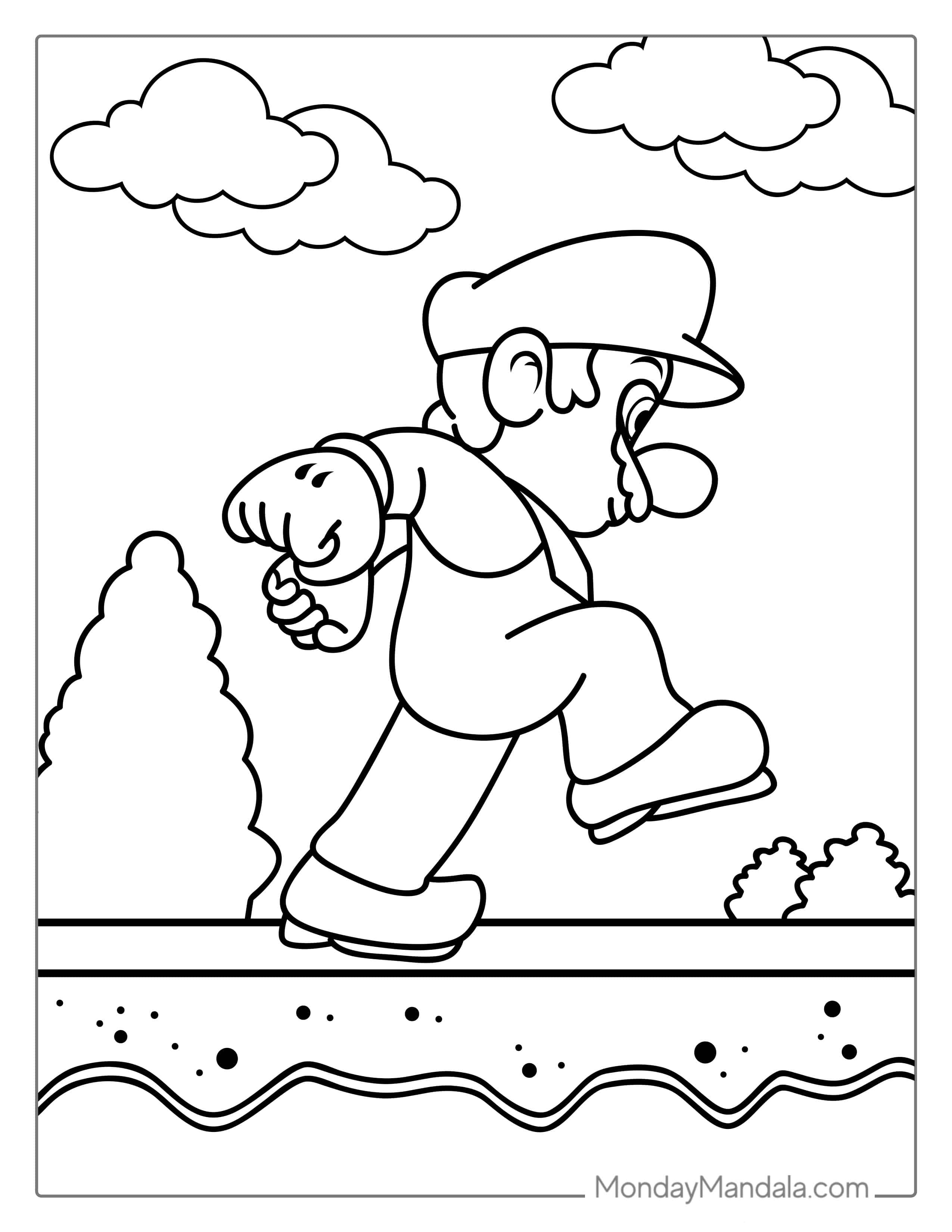 Coloring Page Of Giant Mario coloring page