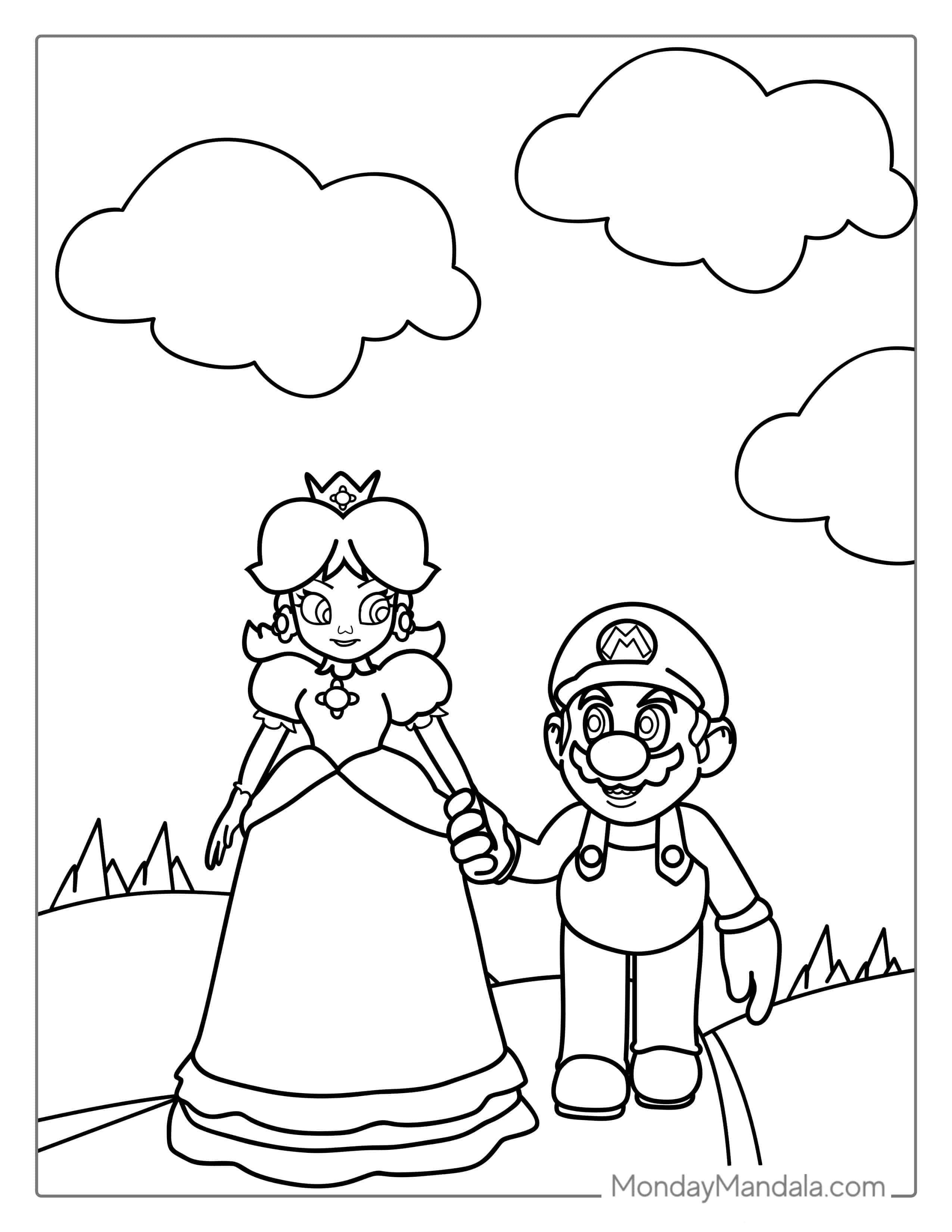 Mario And Rosalina Coloring Picture coloring page