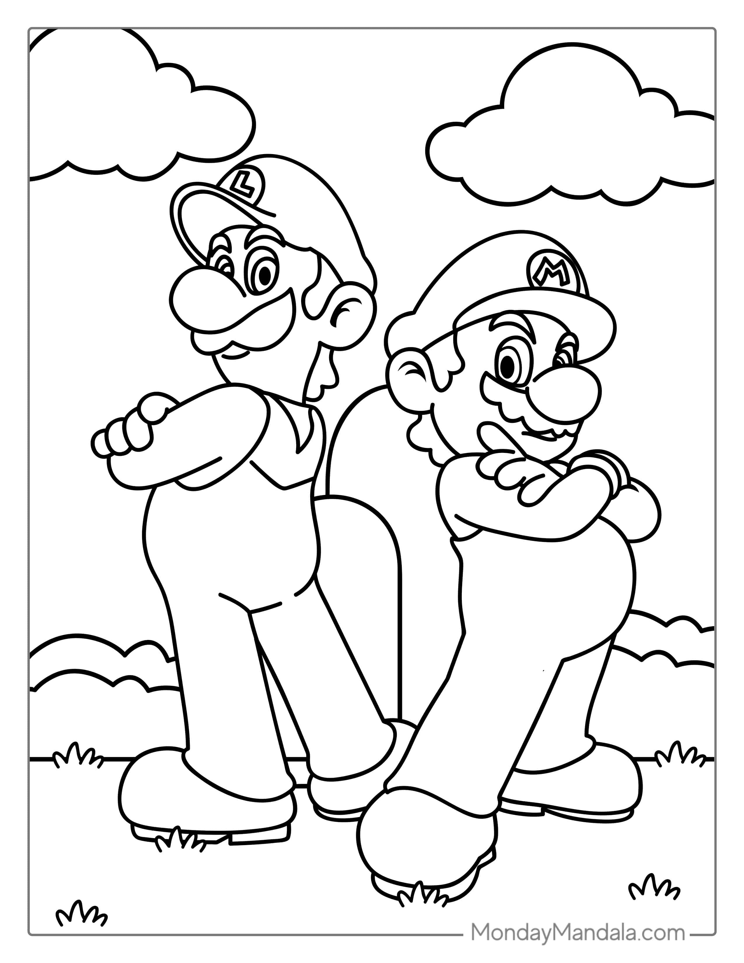 Super Mario Brothers Coloring Page coloring page
