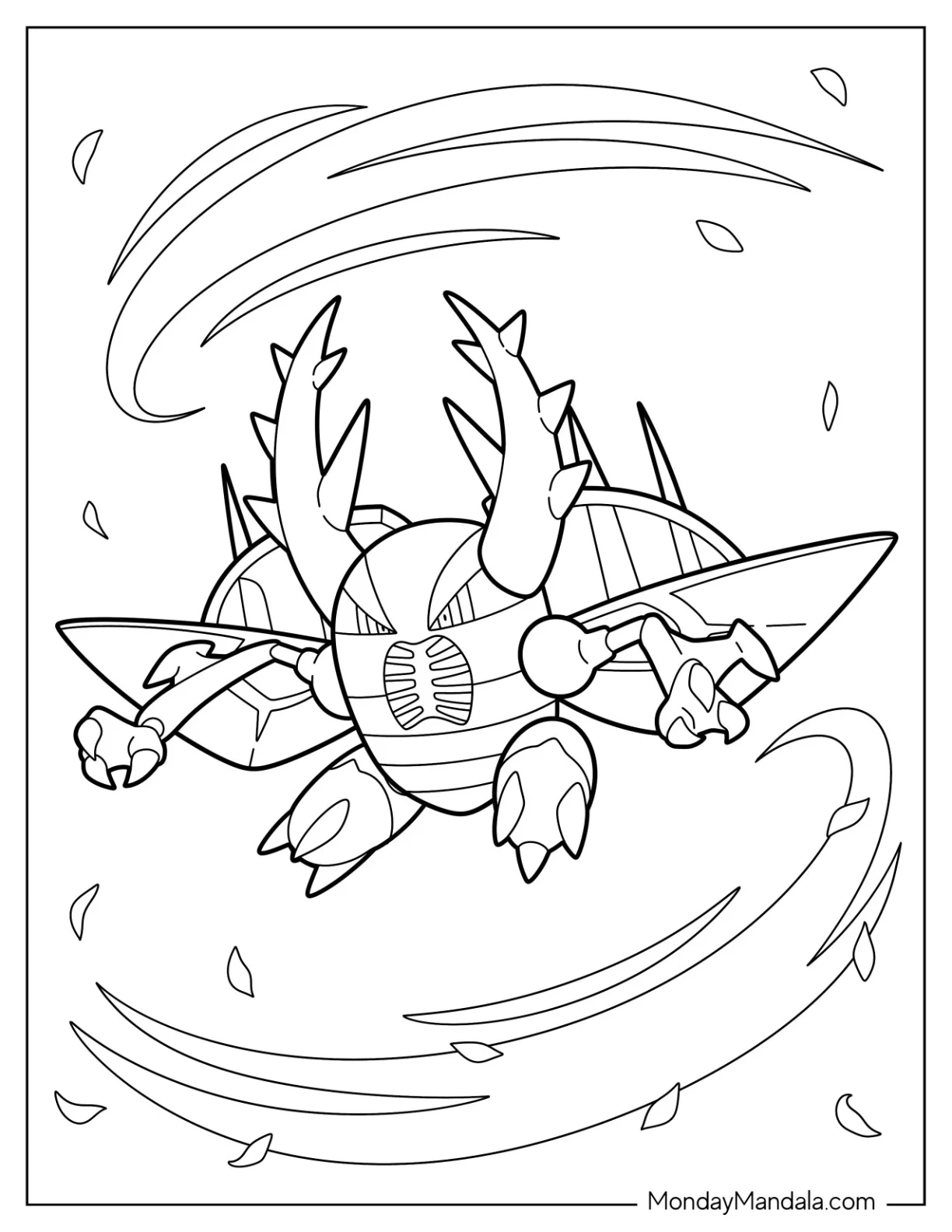 Mega Pokemon Coloring Page Of Angry Mega Pinsir coloring page