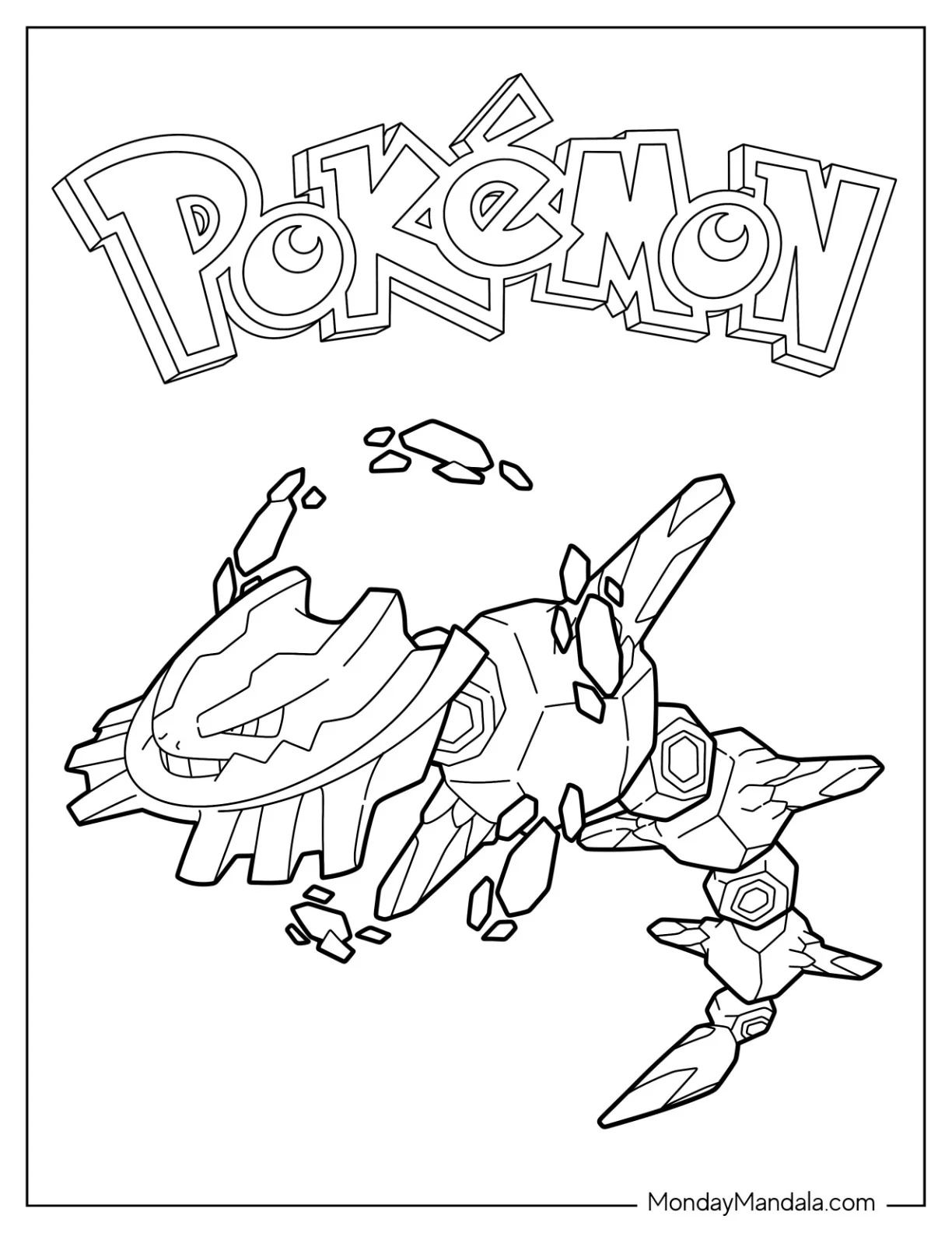 Mega Pokemon Coloring Page Of Mega Steelix Pokemon Poster coloring page