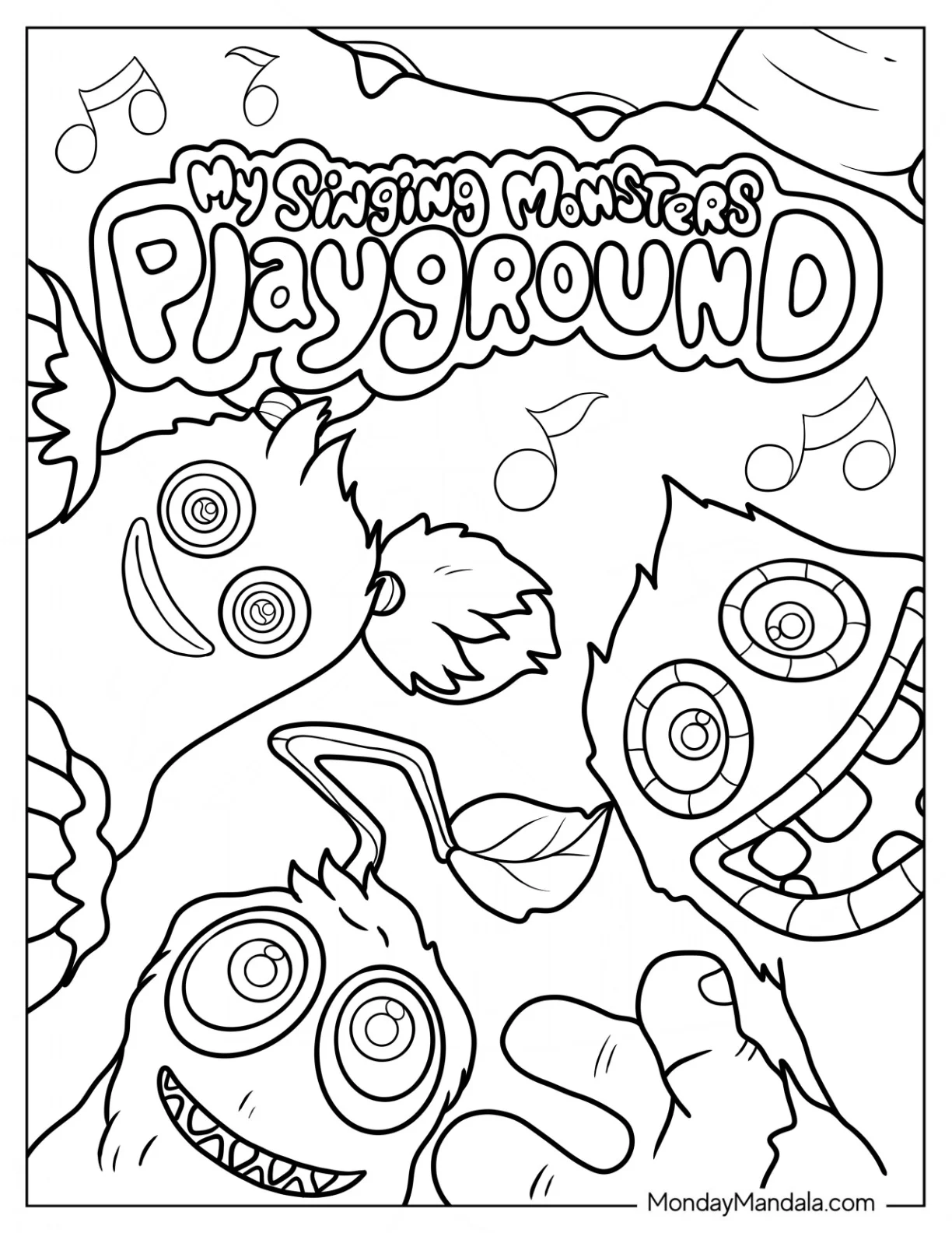 My Singing Monsters Coloring Page Of Playground coloring page