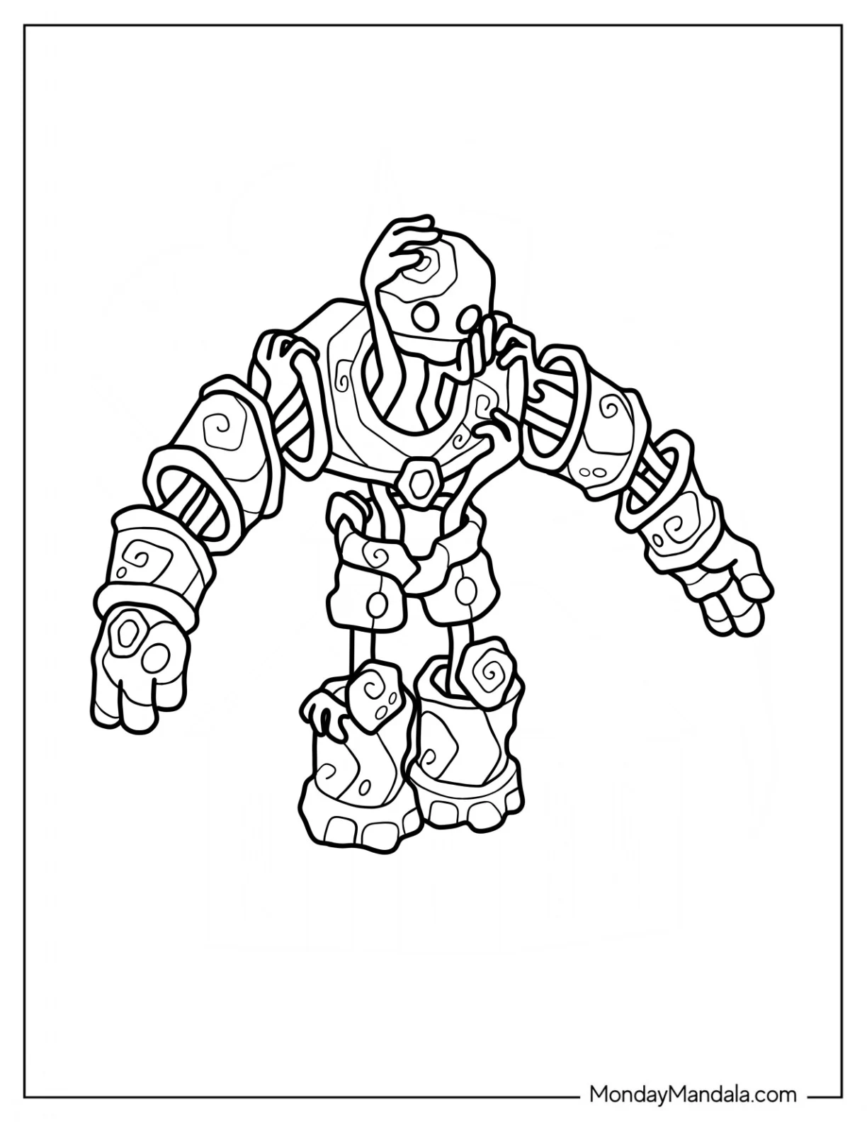 My Singing Monsters Coloring Page Of Simple Monculus Outline For Kids coloring page