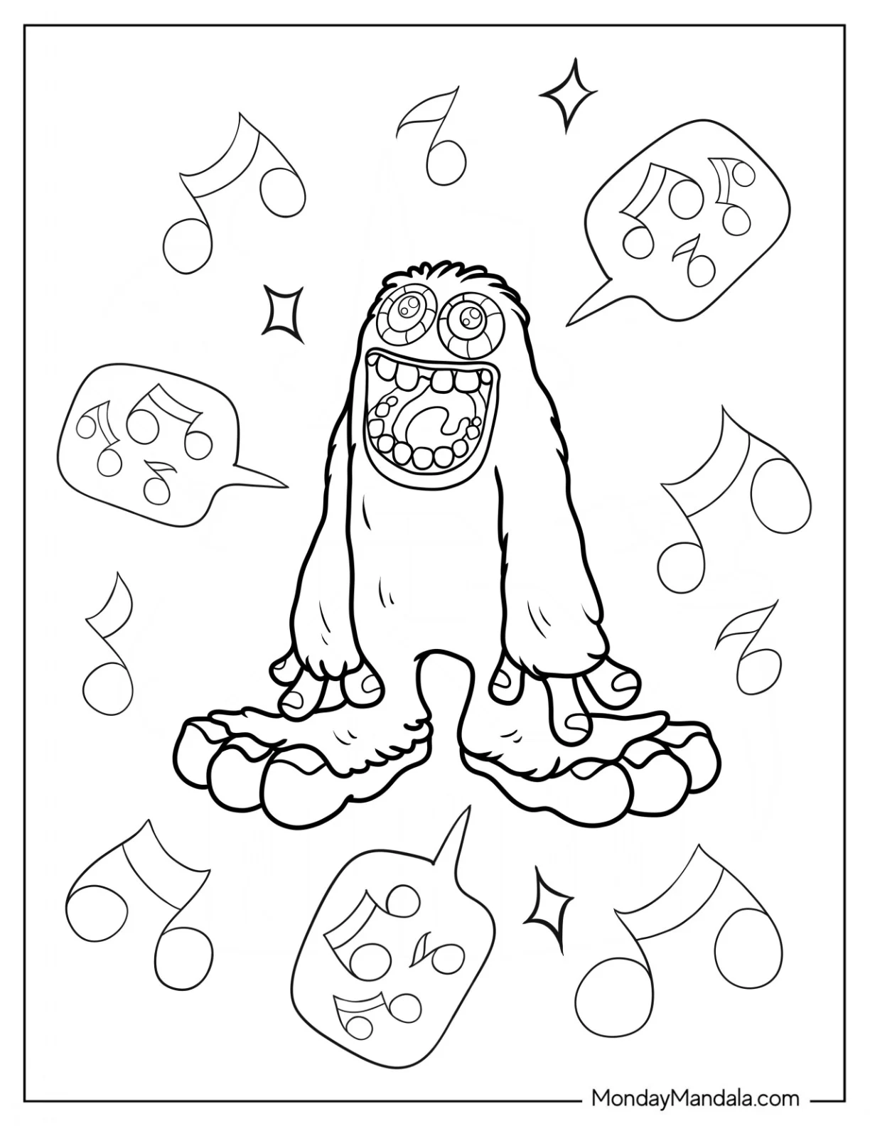 My Singing Monsters Coloring Page Of Singing Mammott coloring page