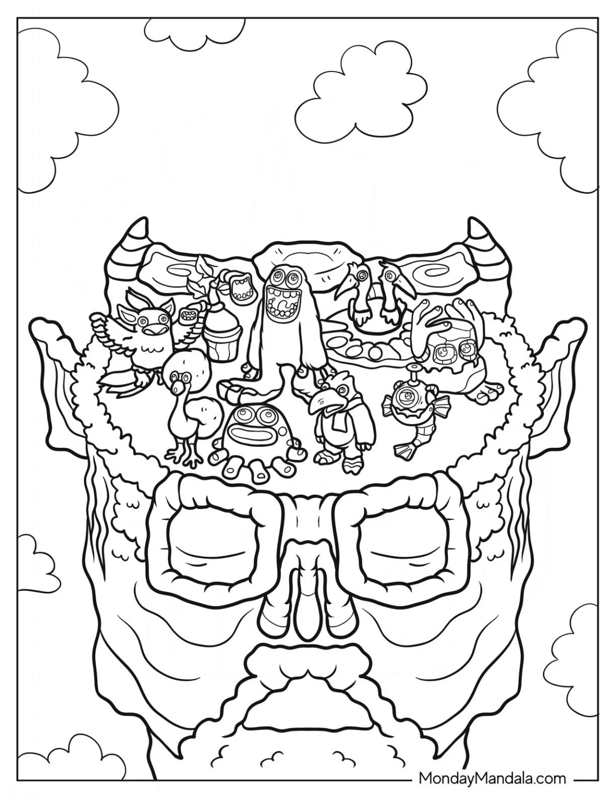 My Singing Monsters Coloring Page On Plant Island coloring page