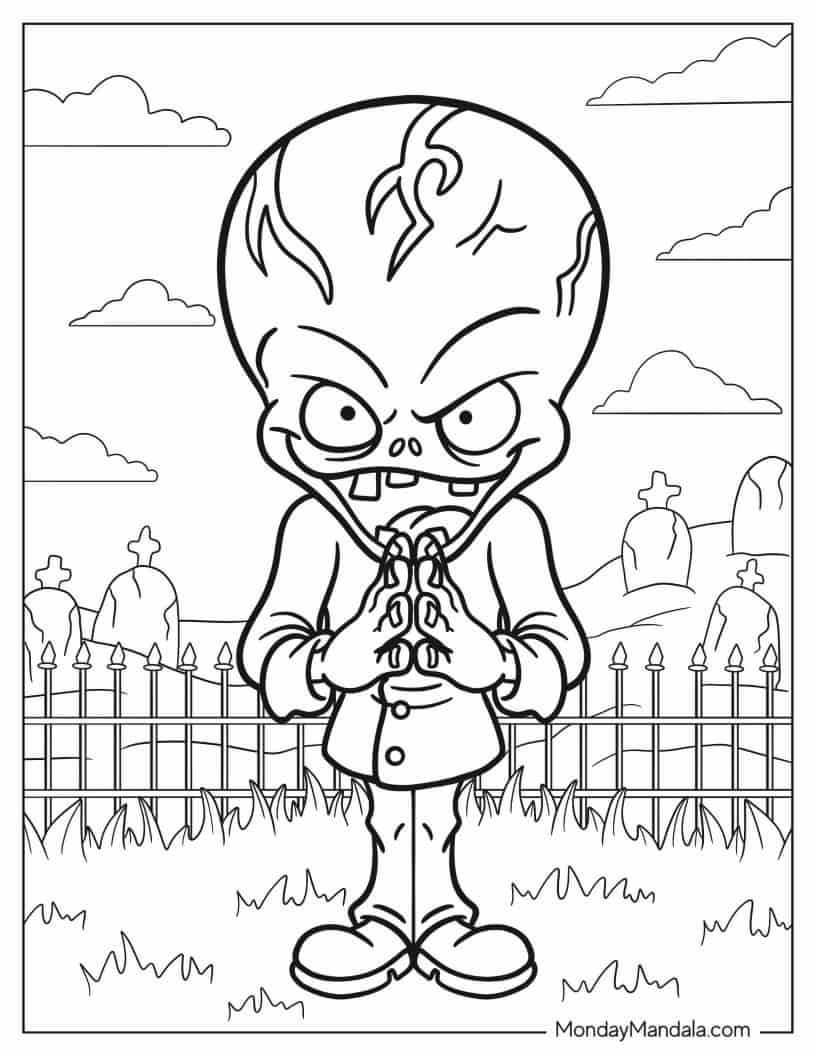 Coloring Page Of Dr Zomboss coloring page