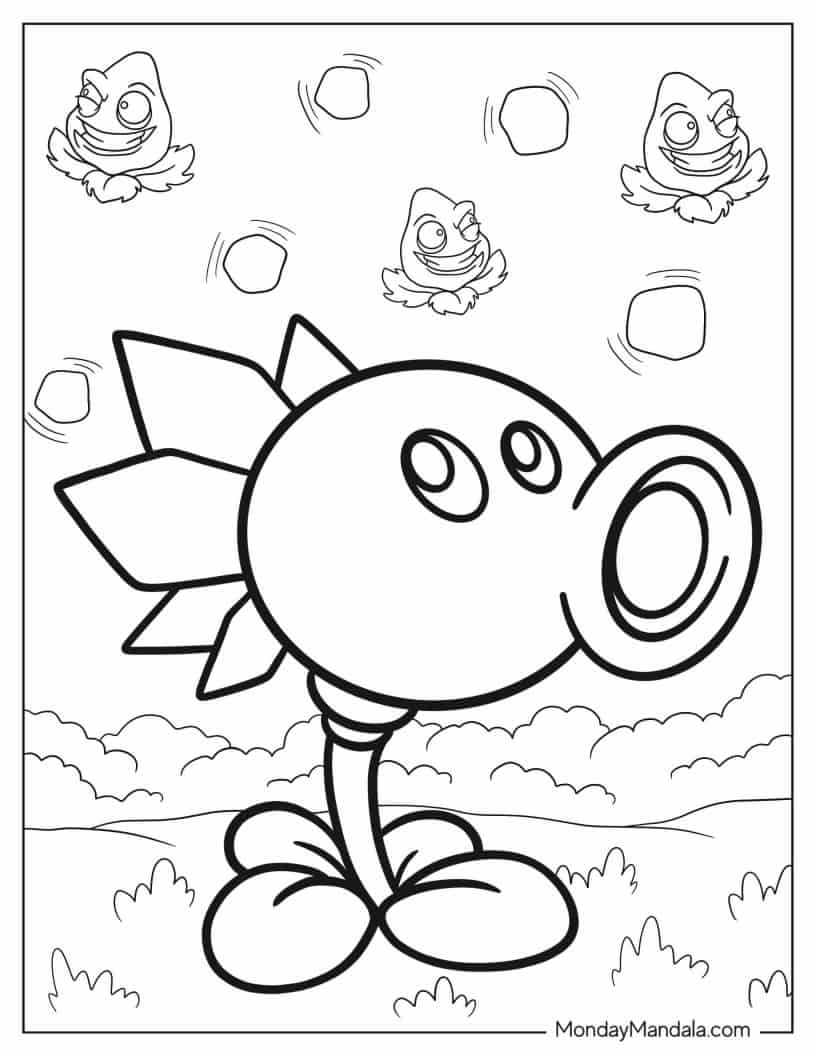 Ice Peashooter To Color coloring page