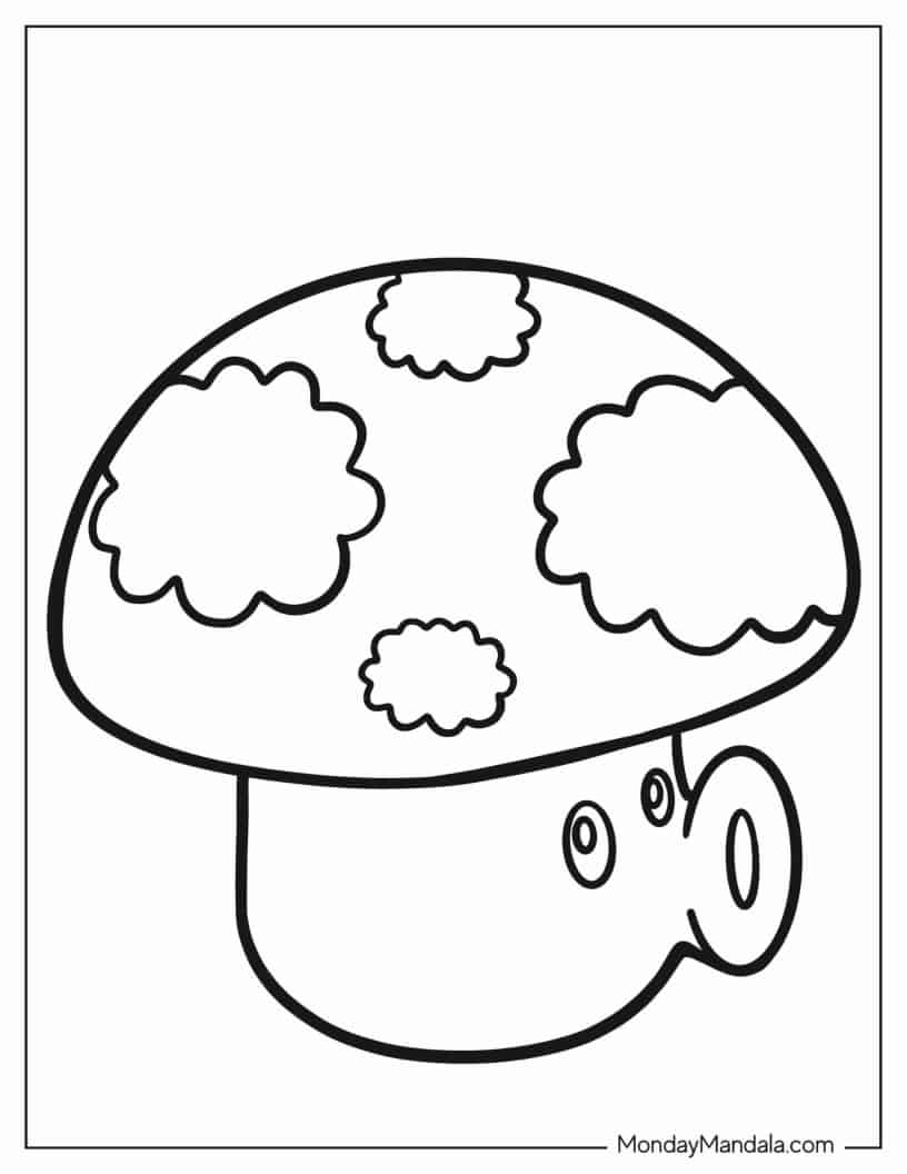 Puff Shroom To Color coloring page